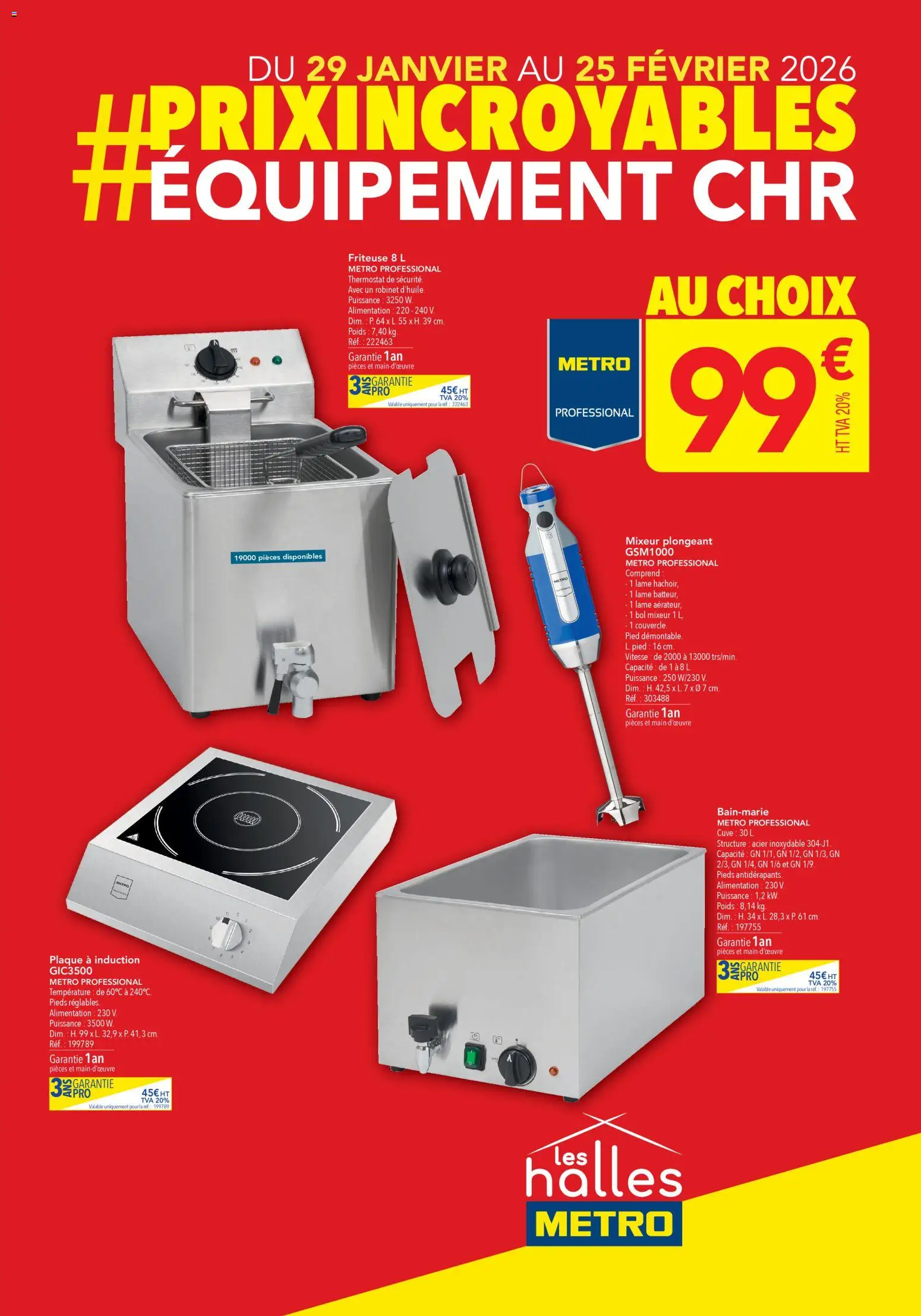 Prévisualisation de Prix Incroyables Equipement CHR du magasin METRO formulaire valide 29/01/2026