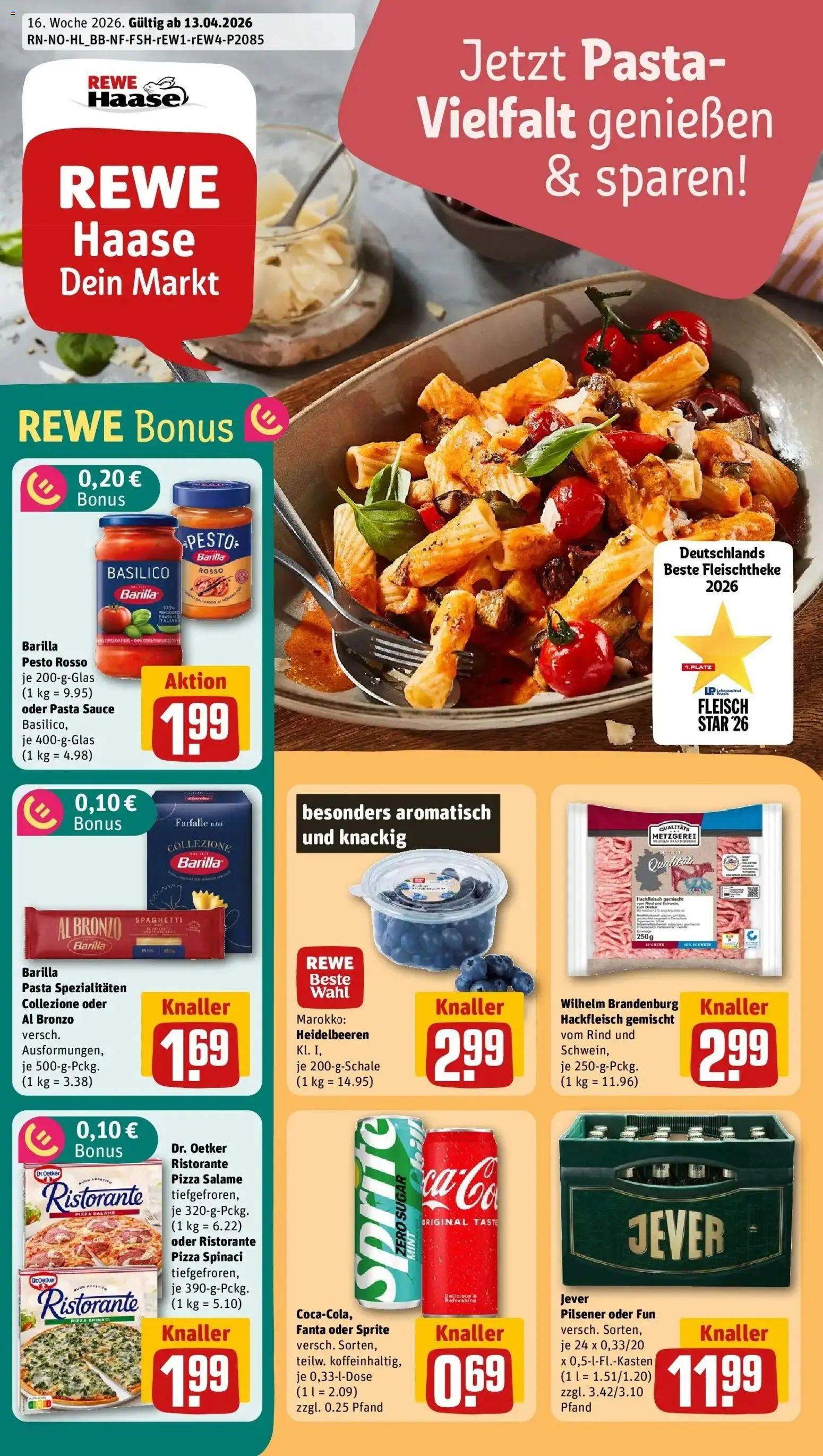 Vorschau von dem Prospekt des Geschäftes Rewe, gültig ab dem 12.04.2026