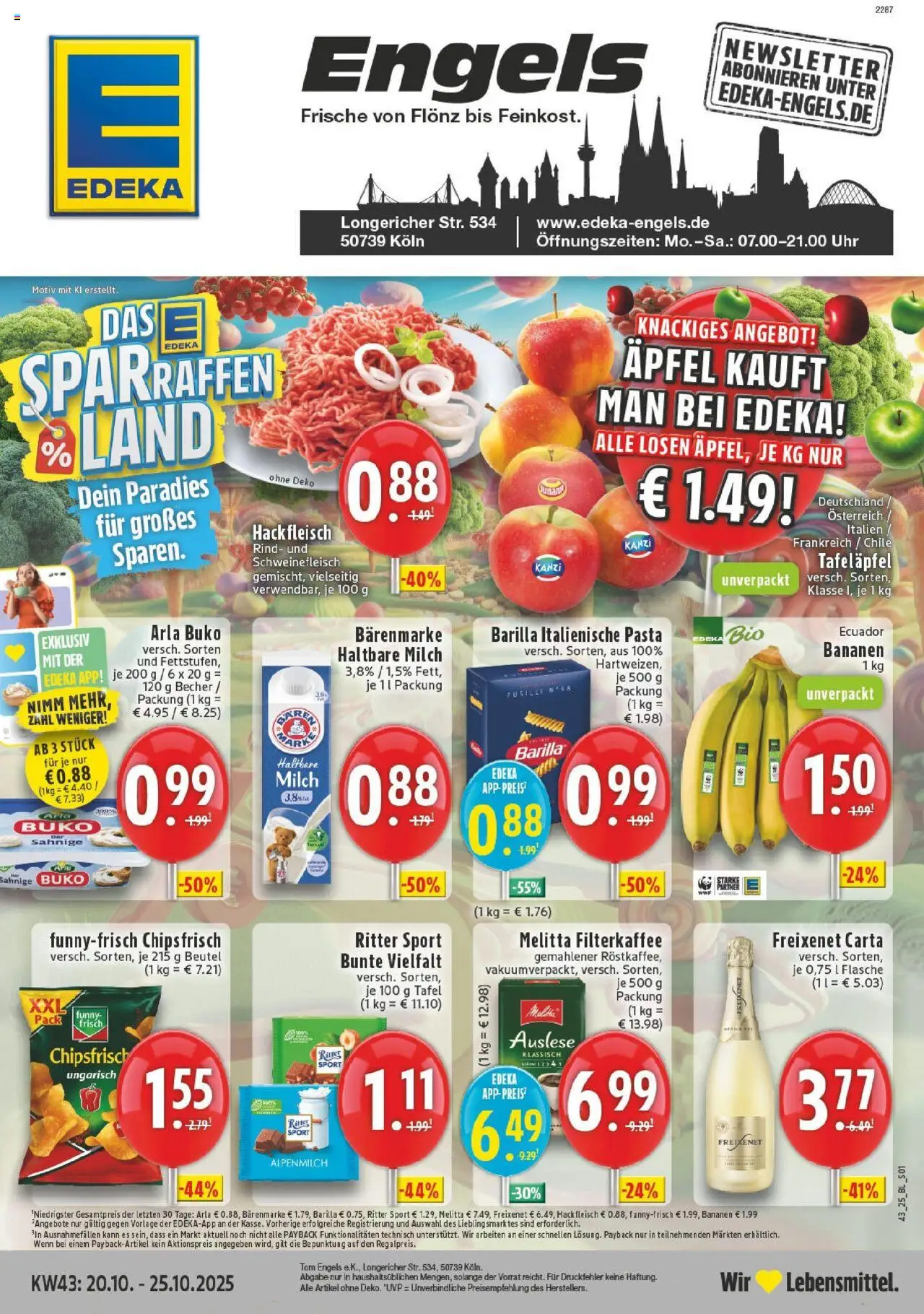EDEKA Prospekt ab 19.10.2025 - Prospekt Köln-Longerich Online