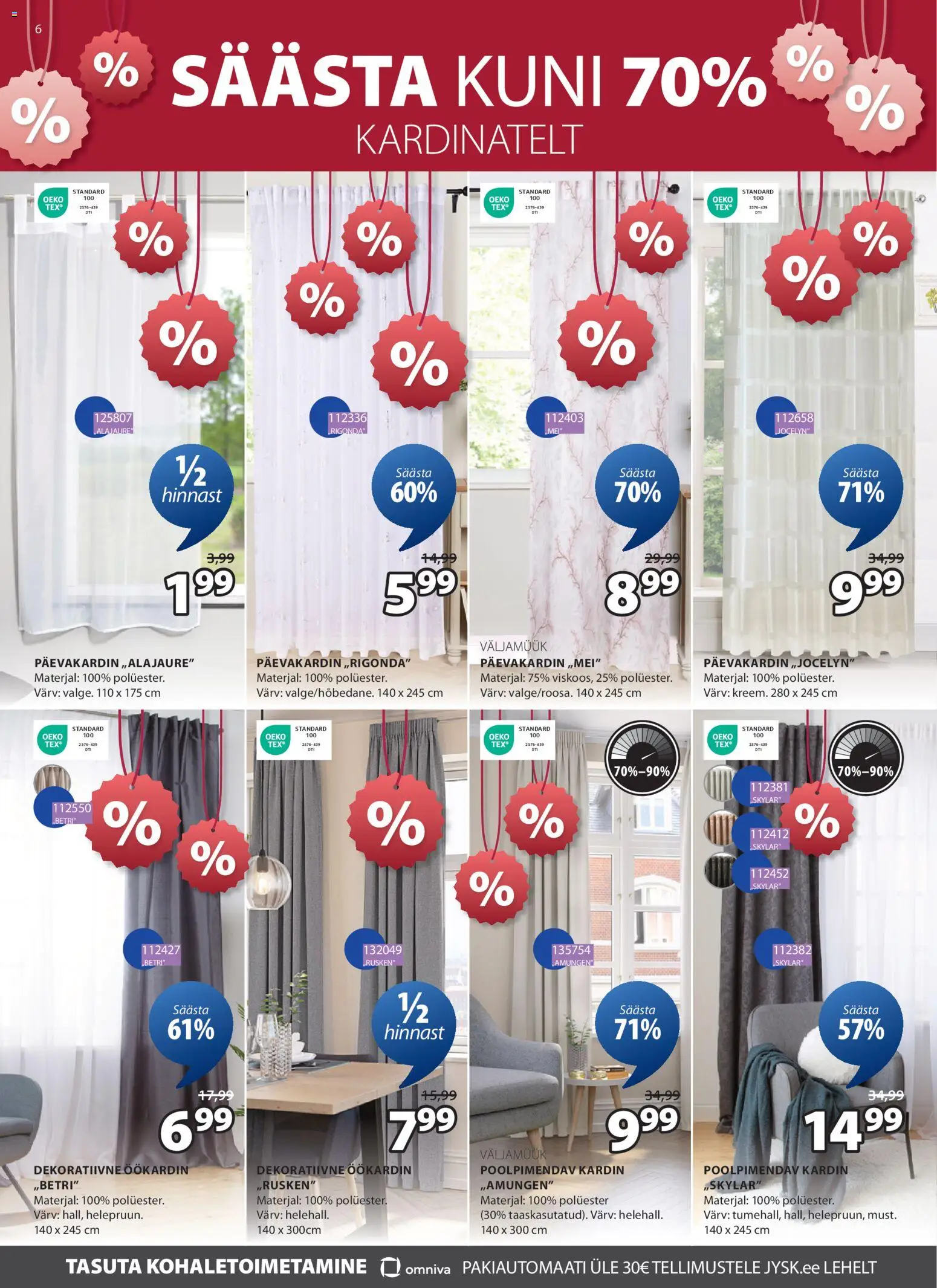 JYSK kliendilehe eelvaade alates 2026.01.06