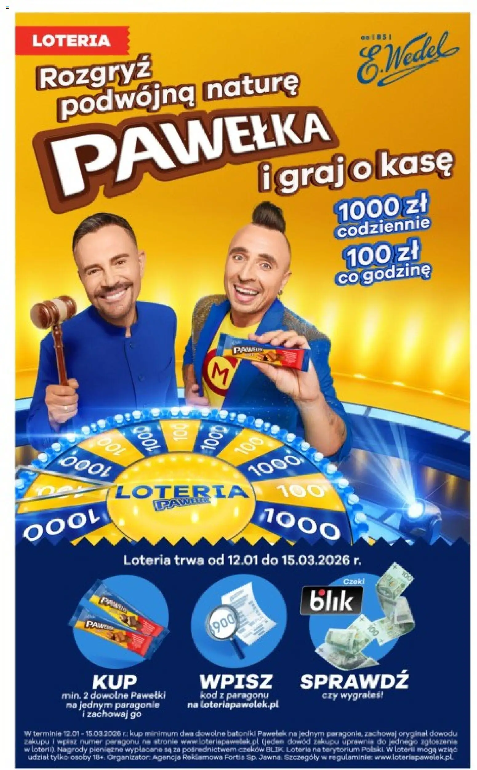 Pogląd gazetki "Konkurs - Loteria E.Wedel" ze sklepu Topaz ważnej od 12.01.2026