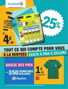 Prévisualisation de Catalogue Rentrée des Classes du magasin E.Leclerc formulaire valide 29/07/2025