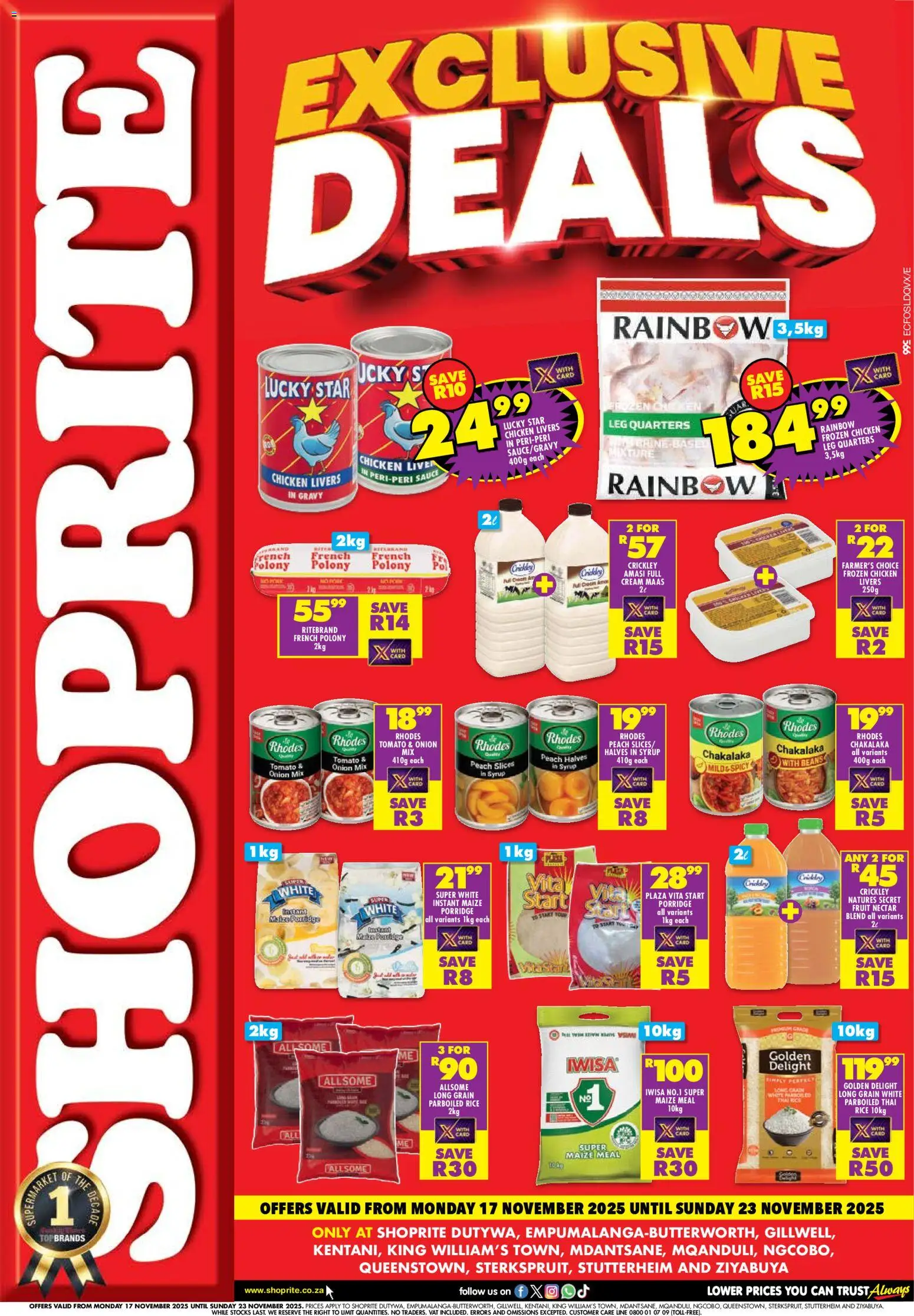 Preview of Shoprite flyer valid from 17/11/2025