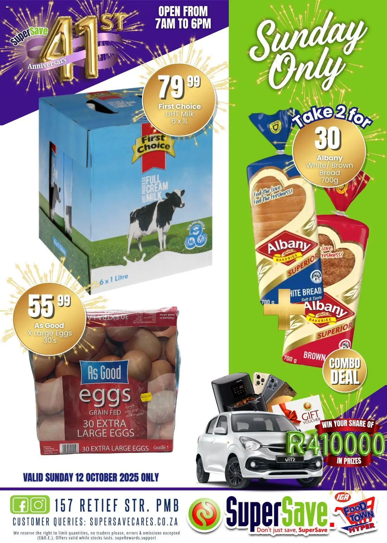 Super Save Sunday Deals from 12/10 - 12/10/2025 > Promotions - Eggs, Milk, Bread, Cream