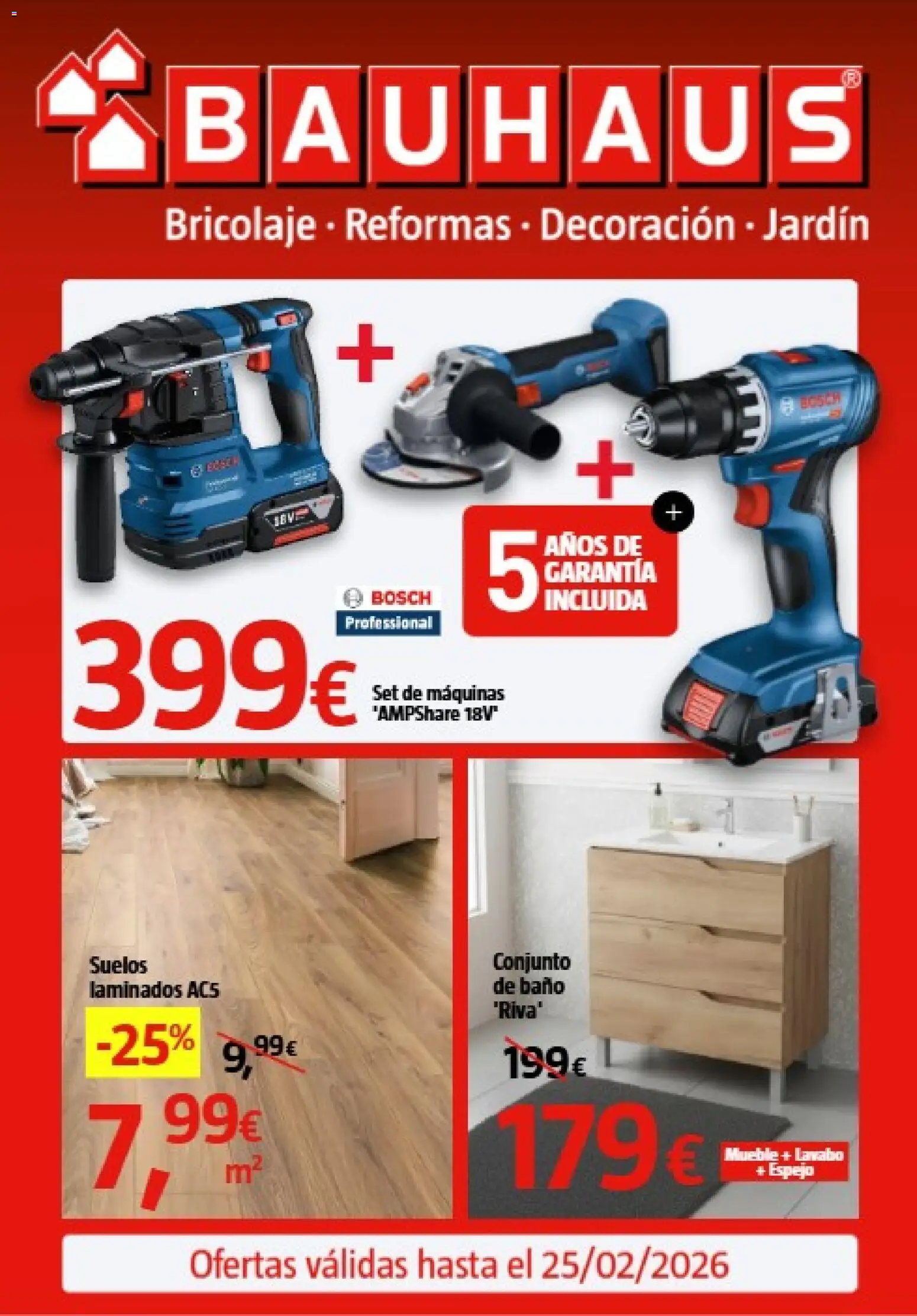 Vista previa del folleto de la tienda Bauhaus válido desde el 29/01/2026 - Baño, Espejo, Lavabo