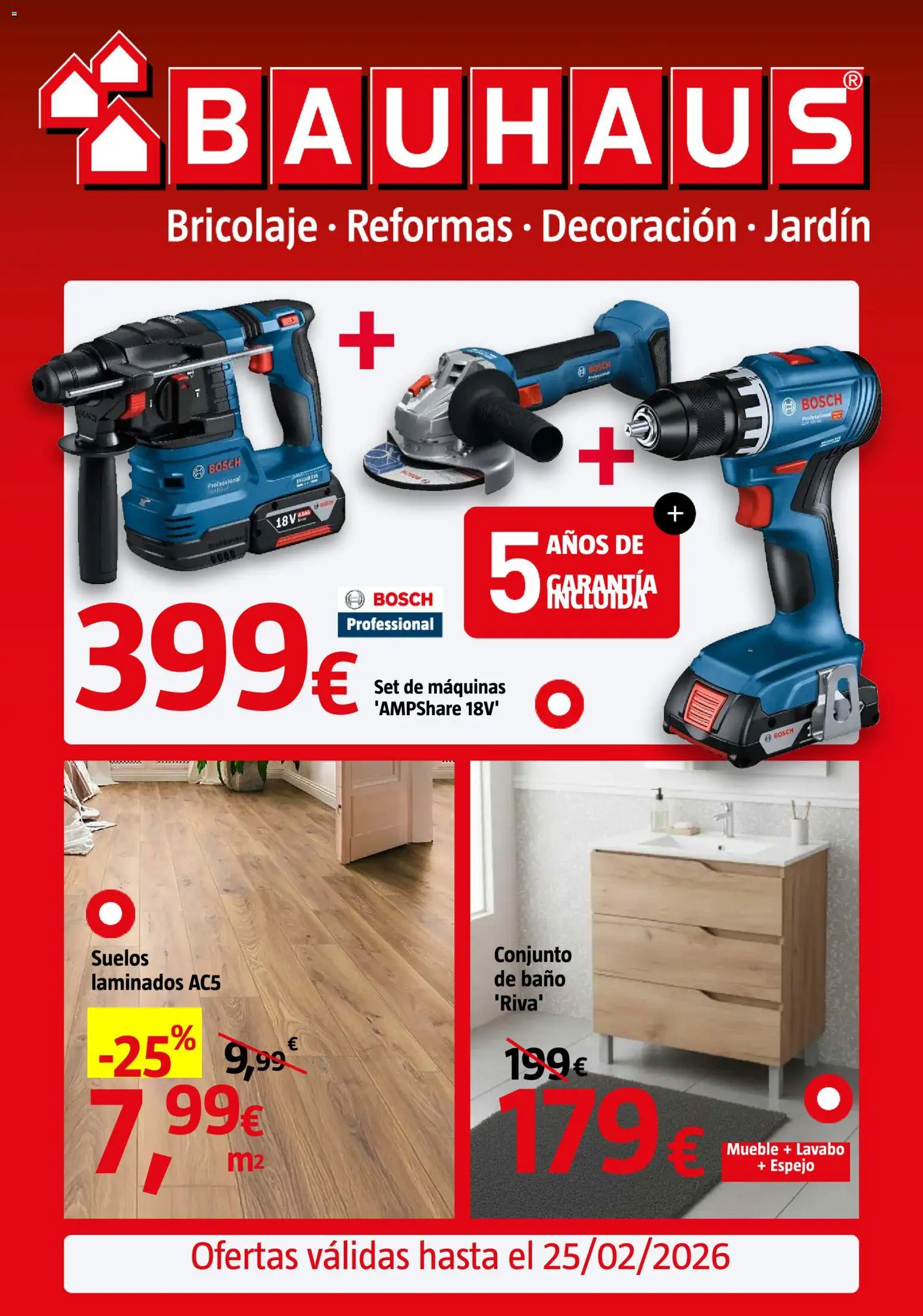 Vista previa del folleto de la tienda Bauhaus válido desde el 29/01/2026 - Baño, Espejo, Lavabo