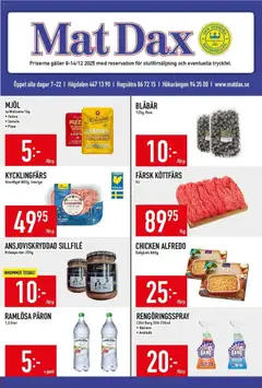 Förhandsgranska reklamblad Aktuella reklamblad Matdax från butik Matdax gäller från 08/12/2025