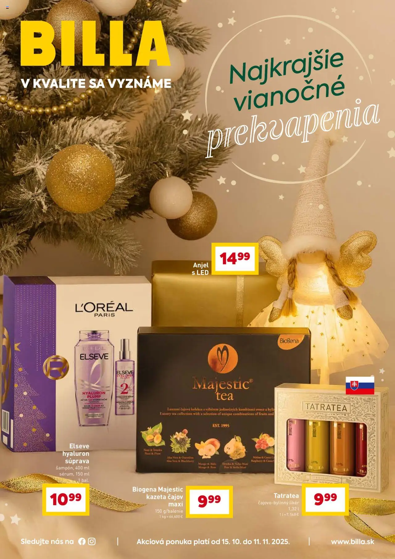 Billa leták od 15.10.2025 > Najkrajšie vianočné prekvapenia online