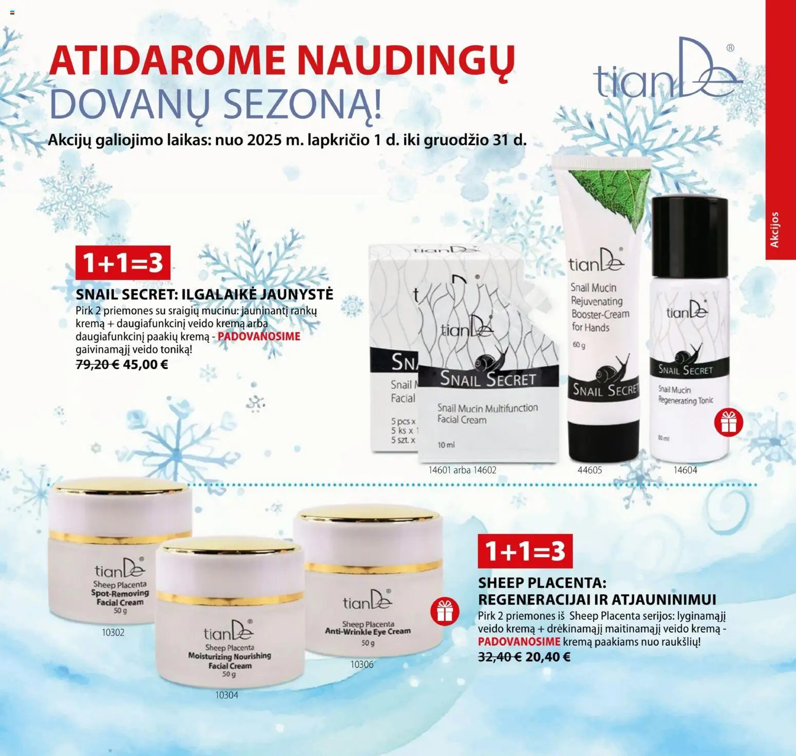 TianDe parduotuvės leidinio Leidinys - Atidarome naudingų dovanų sezoną galiojančio nuo 2025.11.01 peržiūra