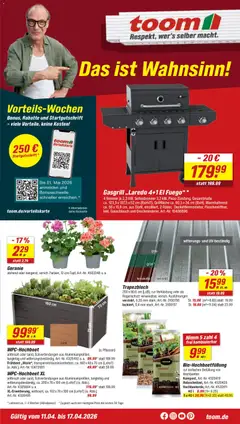 Vorschau von dem Prospekt des Geschäftes Toom Baumarkt, gültig ab dem 11.04.2026