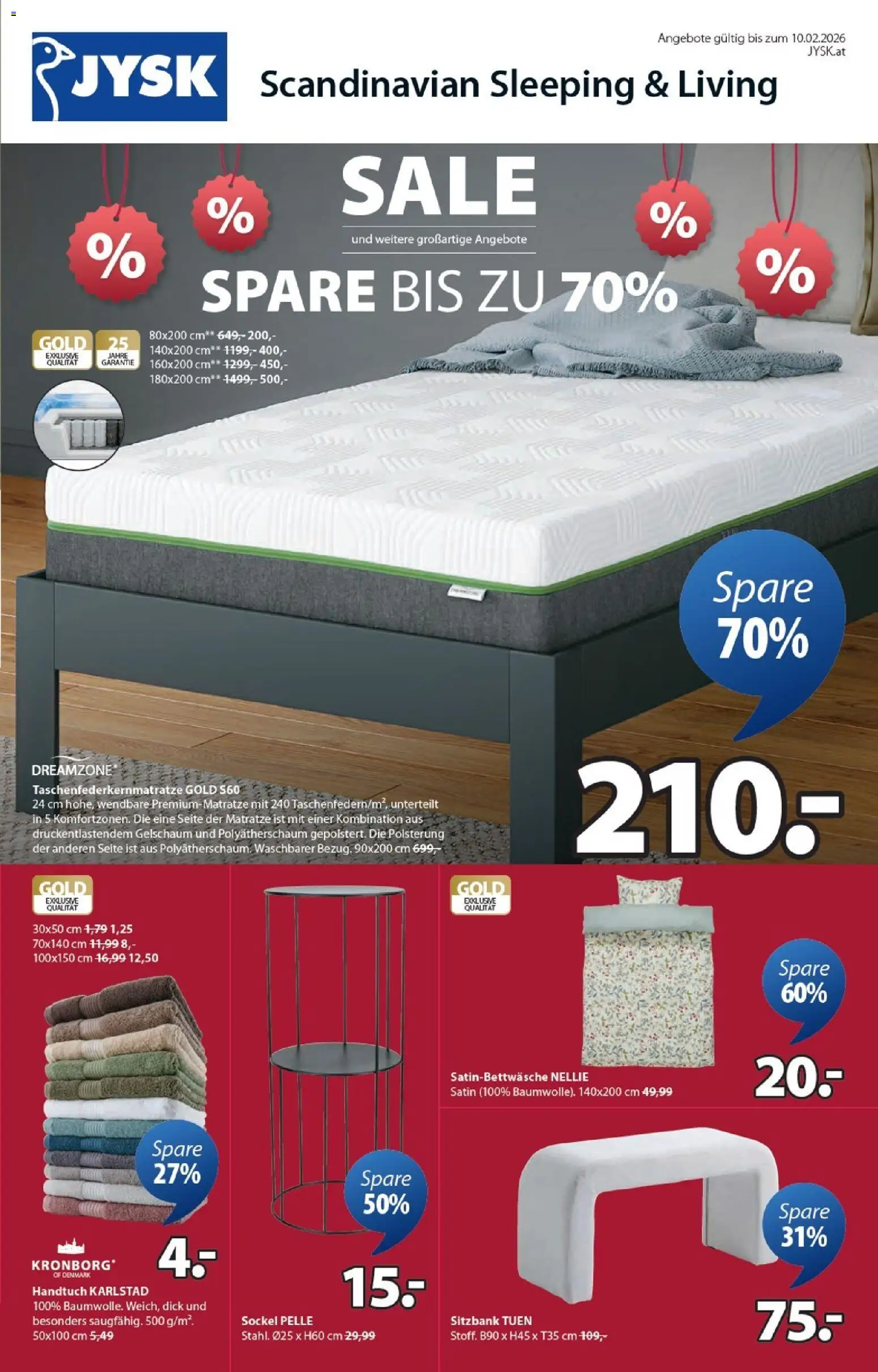 Vorschau der Angebote: JYSK Angebote gültig ab 05.01.2026 - Matratze