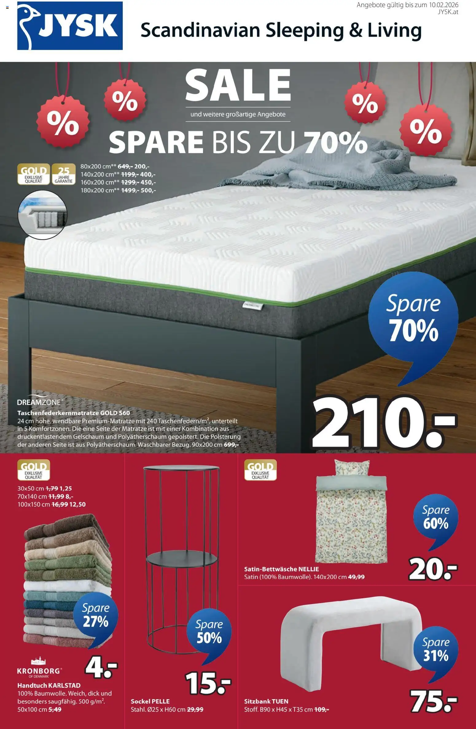 Vorschau der Angebote: JYSK Angebote gültig ab 05.01.2026 - Matratze