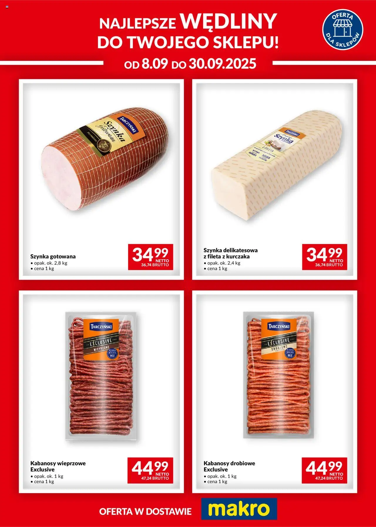 Makro Wędliny od 08.09.2025 - Nowa Gazetka - Numer strony 1