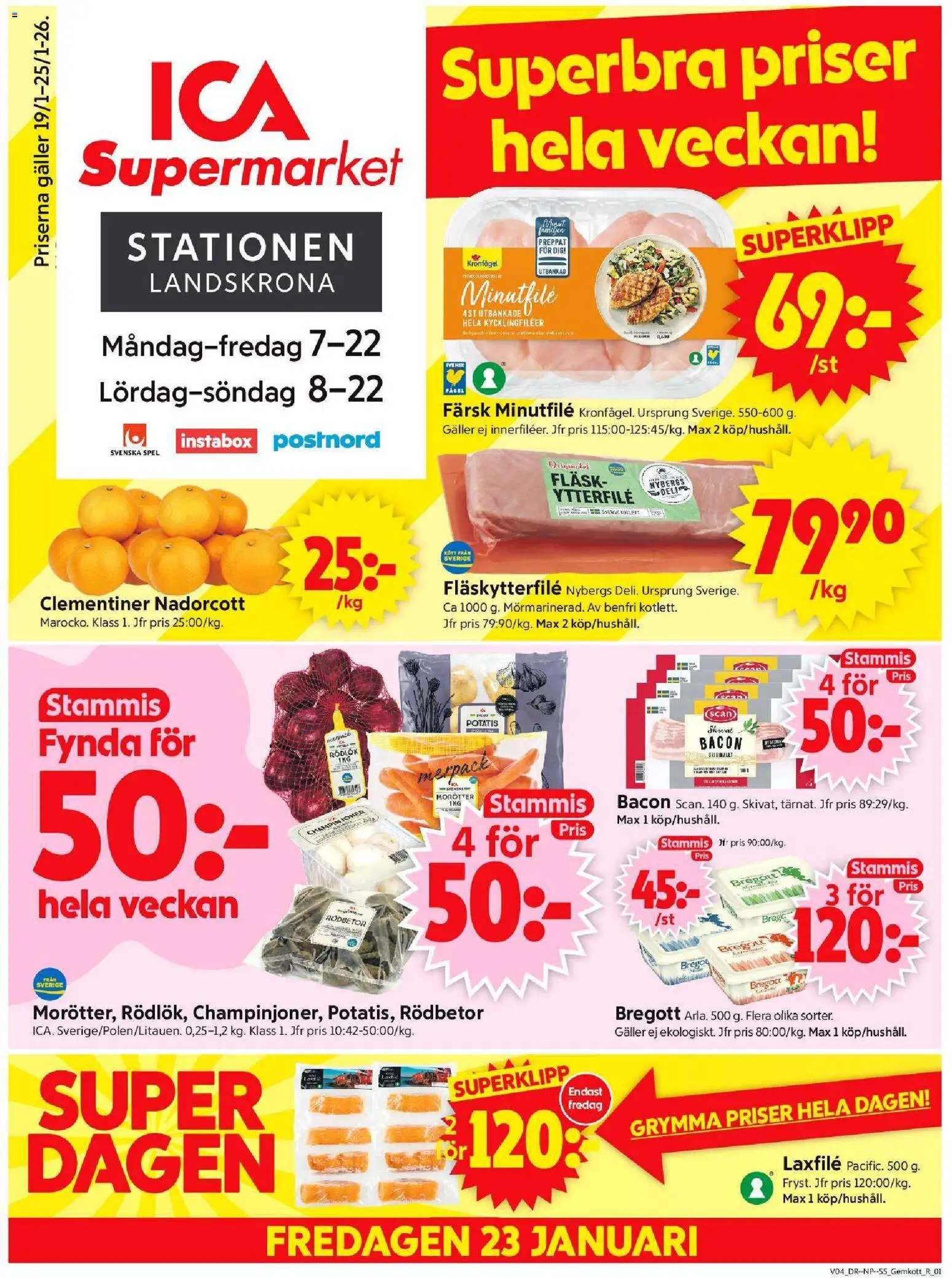 Förhandsgranska reklamblad Landskrona från butik ICA Supermarket gäller från 19/01/2026