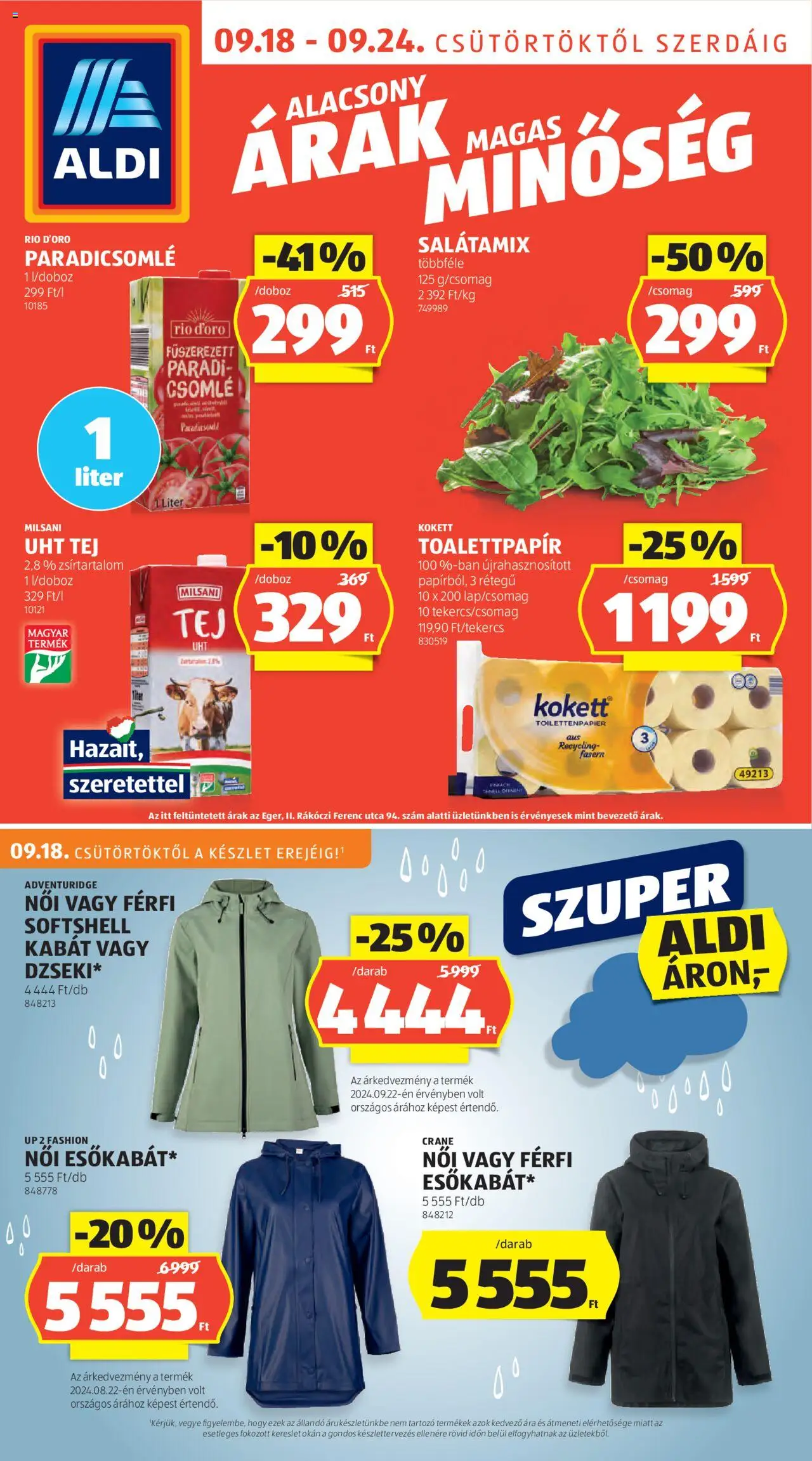 Aldi aktuális szórólap, érvényes 2025.09.18.-től - 1 oldal