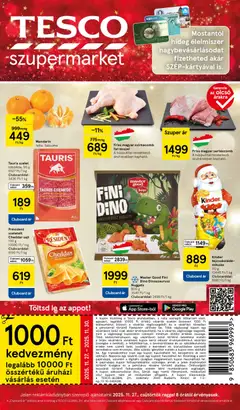 Tesco - Szupermarket akciós újság megtekintése, amely érvényes 2025.11.27.-től