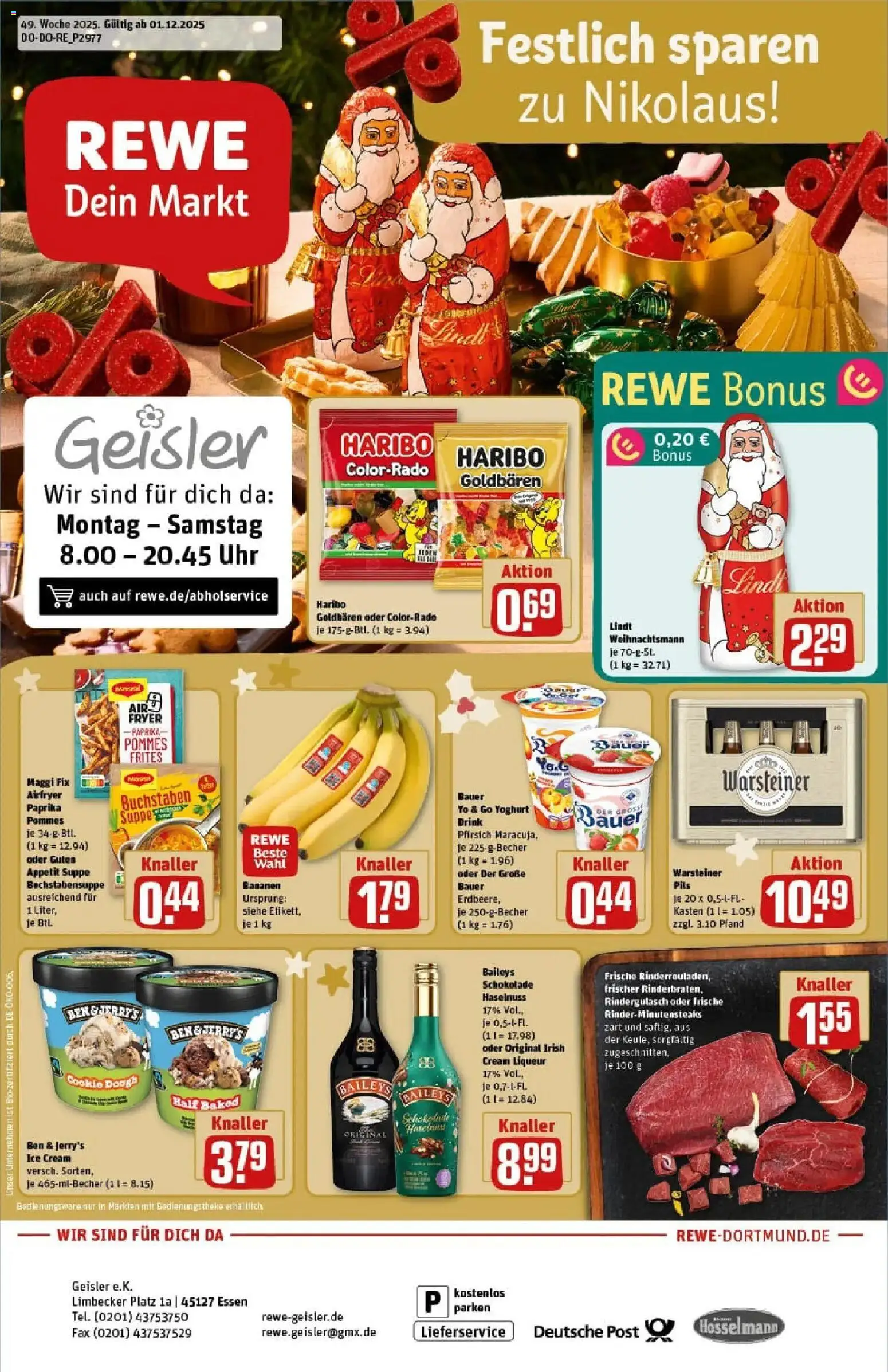 Vorschau von dem Prospekt des Geschäftes Rewe, gültig ab dem 01.12.2025