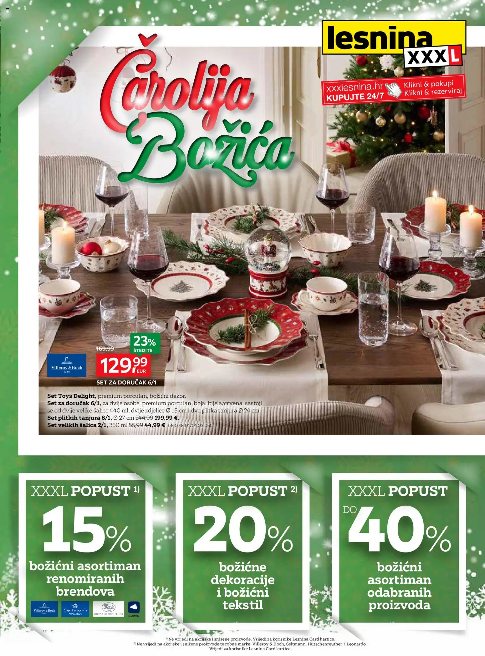 Pregled letka Čarolija Božića trgovine Lesnina vrijedi od 29.10.2025 - Šalica