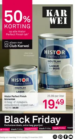 Voorbeeld van Black Friday van winkel KARWEI geldig vanaf 10-11-2025