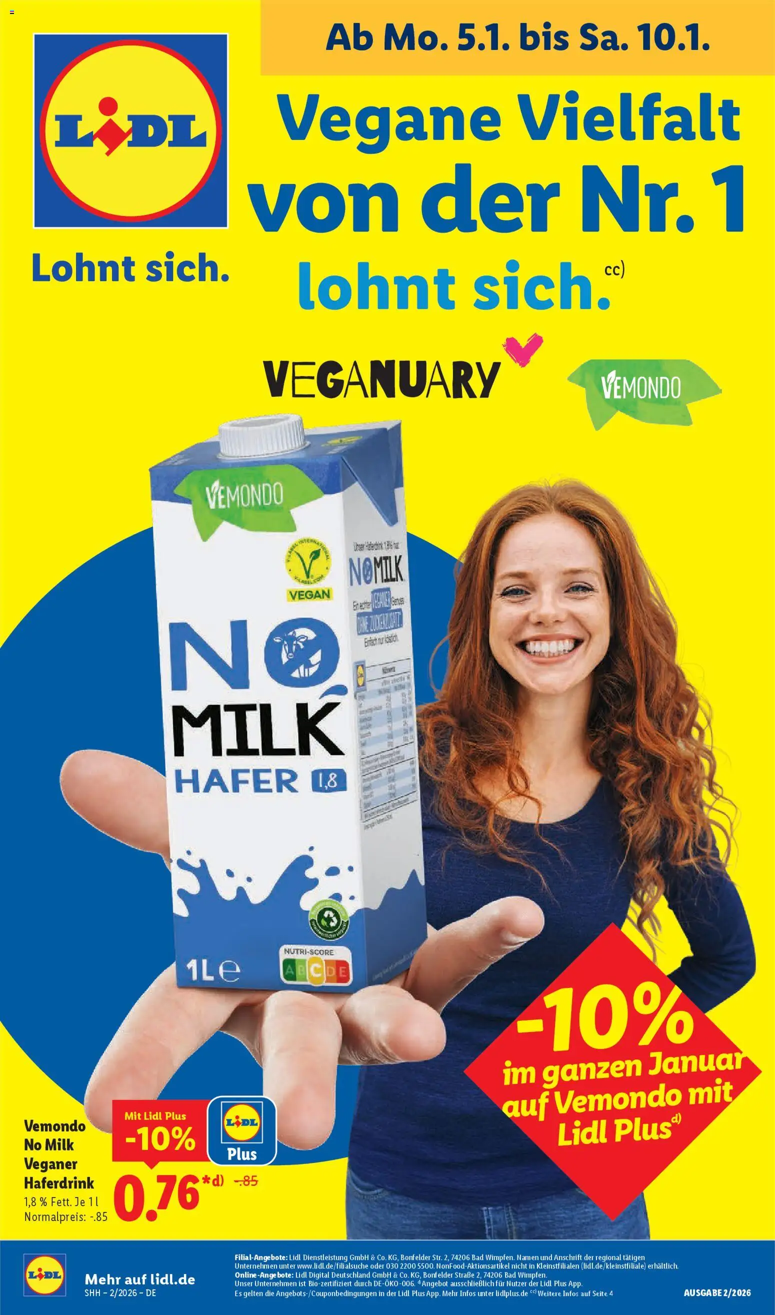 Vorschau von dem Prospekt des Geschäftes Lidl, gültig ab dem 05.01.2026