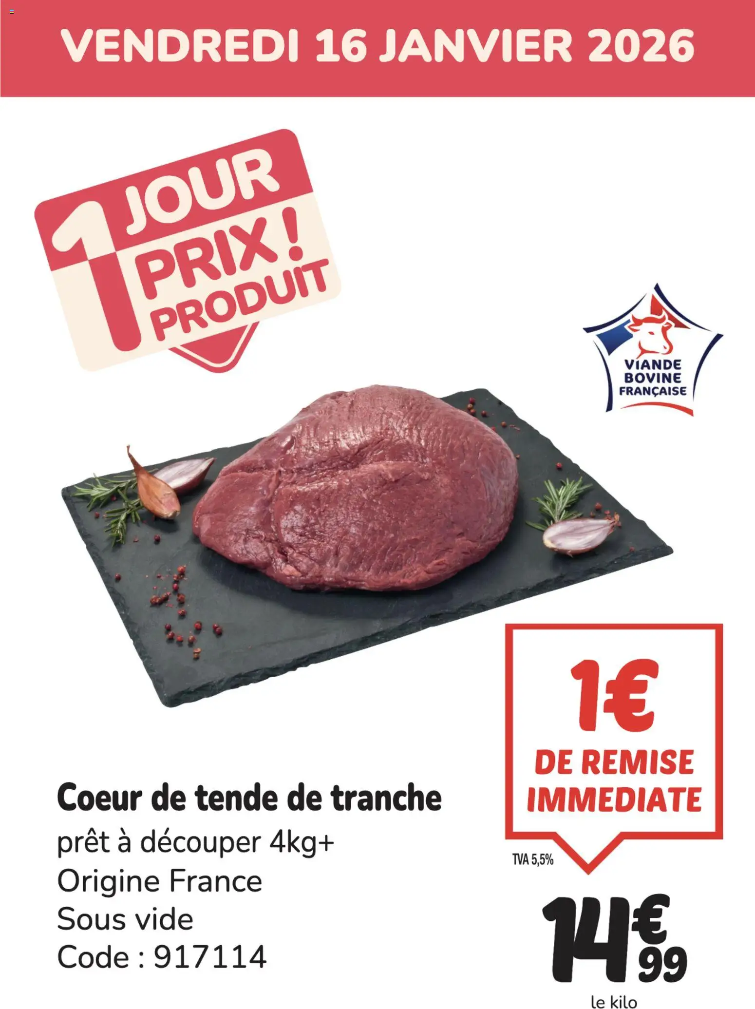 Prévisualisation de PROMO bœuf du magasin Promocash formulaire valide 16/01/2026