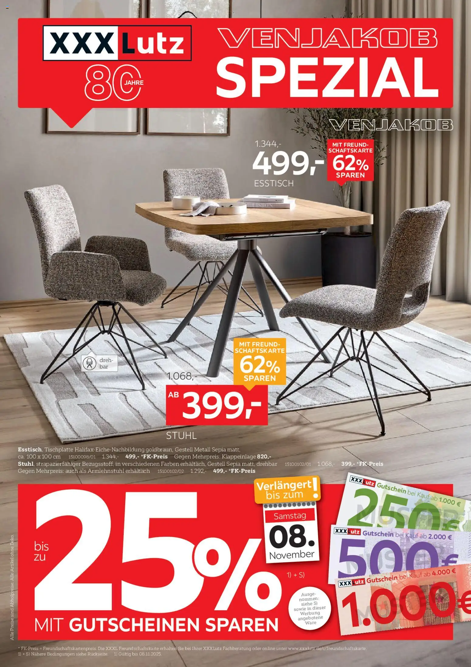 Vorschau von dem Prospekt des Geschäftes XXXL Lutz, gültig ab dem 02.11.2025 - Esstisch, Stuhl