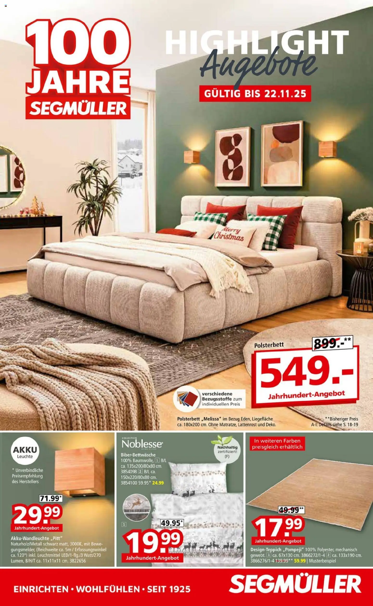 Vorschau von dem Prospekt des Geschäftes Segmüller, gültig ab dem 01.11.2025