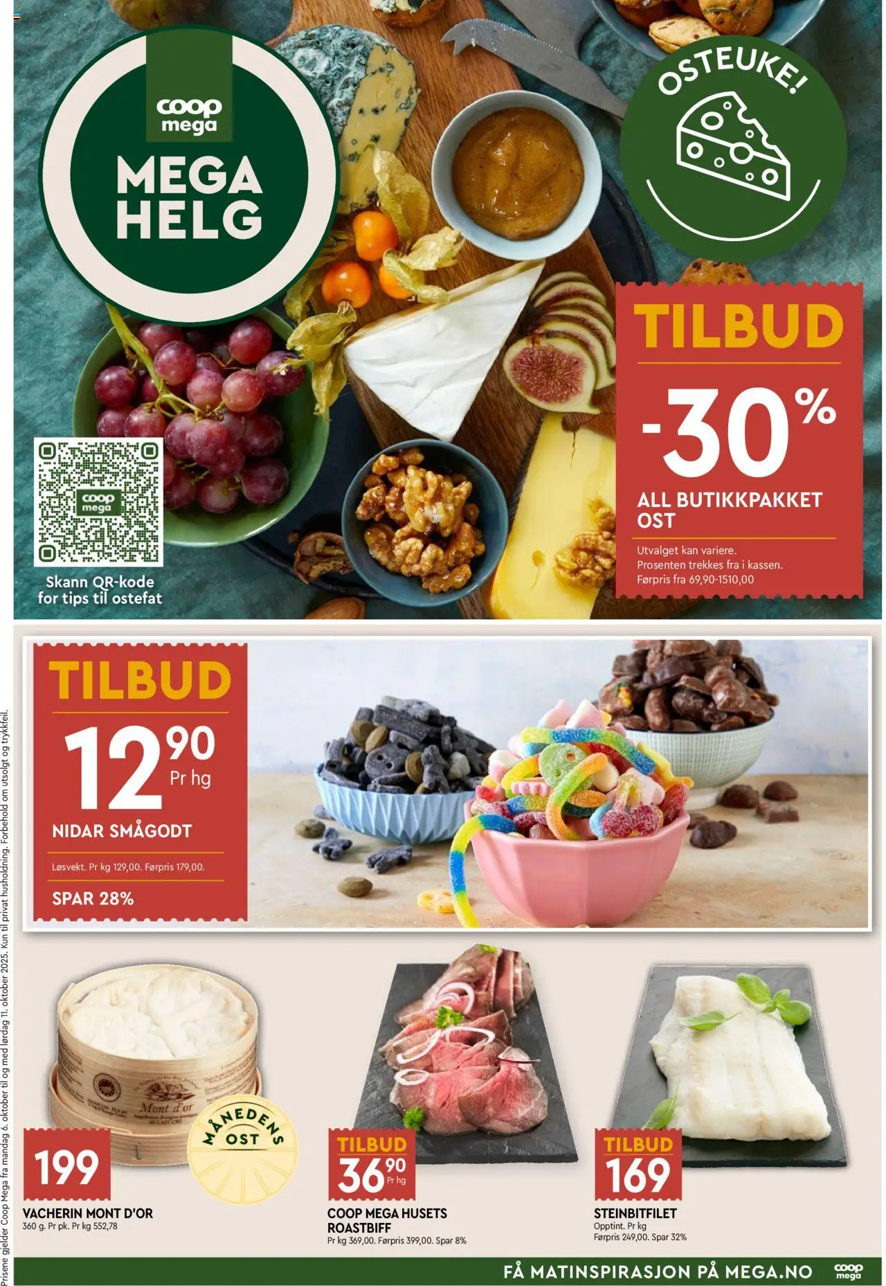 Mega Helg Coop Mega gyldig fra 06/10/2025 - Sidenummer 1 - Roastbiff, Smågodt