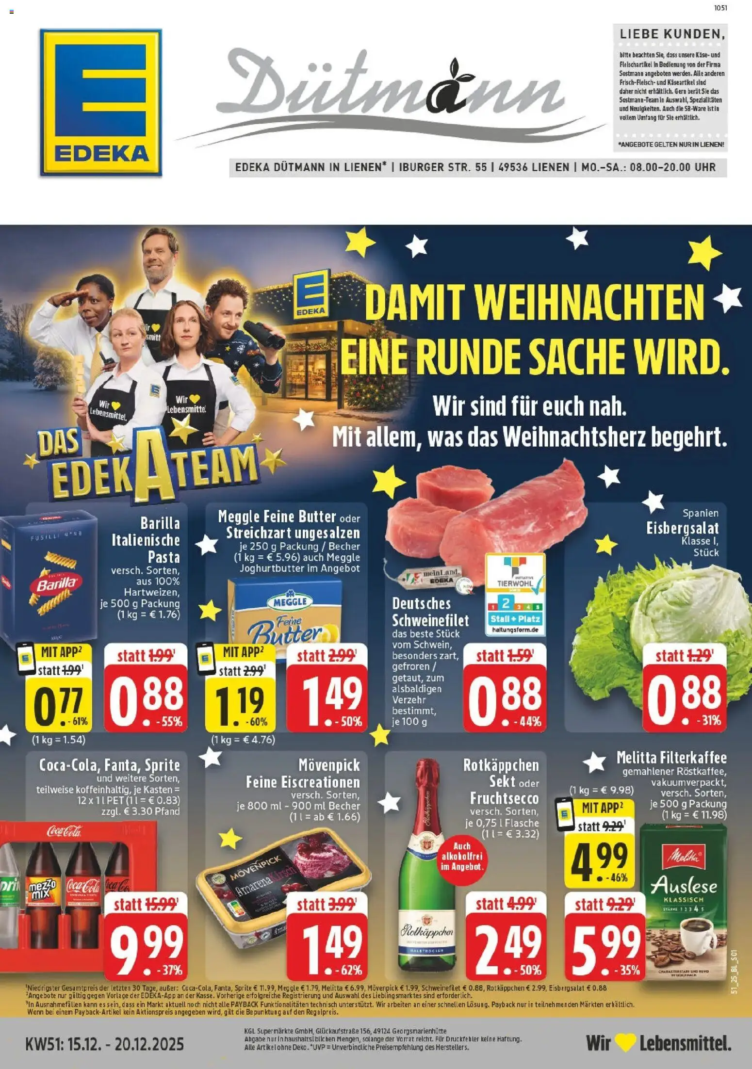 Vorschau von dem Prospekt des Geschäftes Edeka, gültig ab dem 15.12.2025