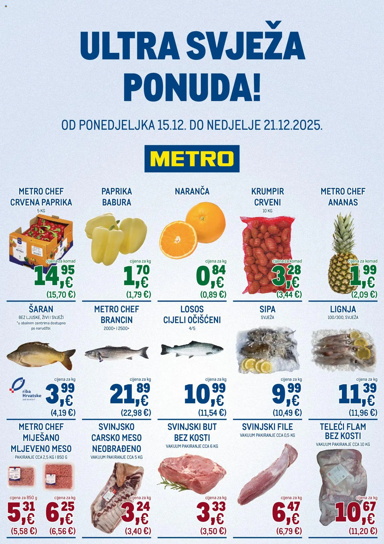 Pregled letka Ultra svježa ponuda trgovine Metro vrijedi od 15.12.2025