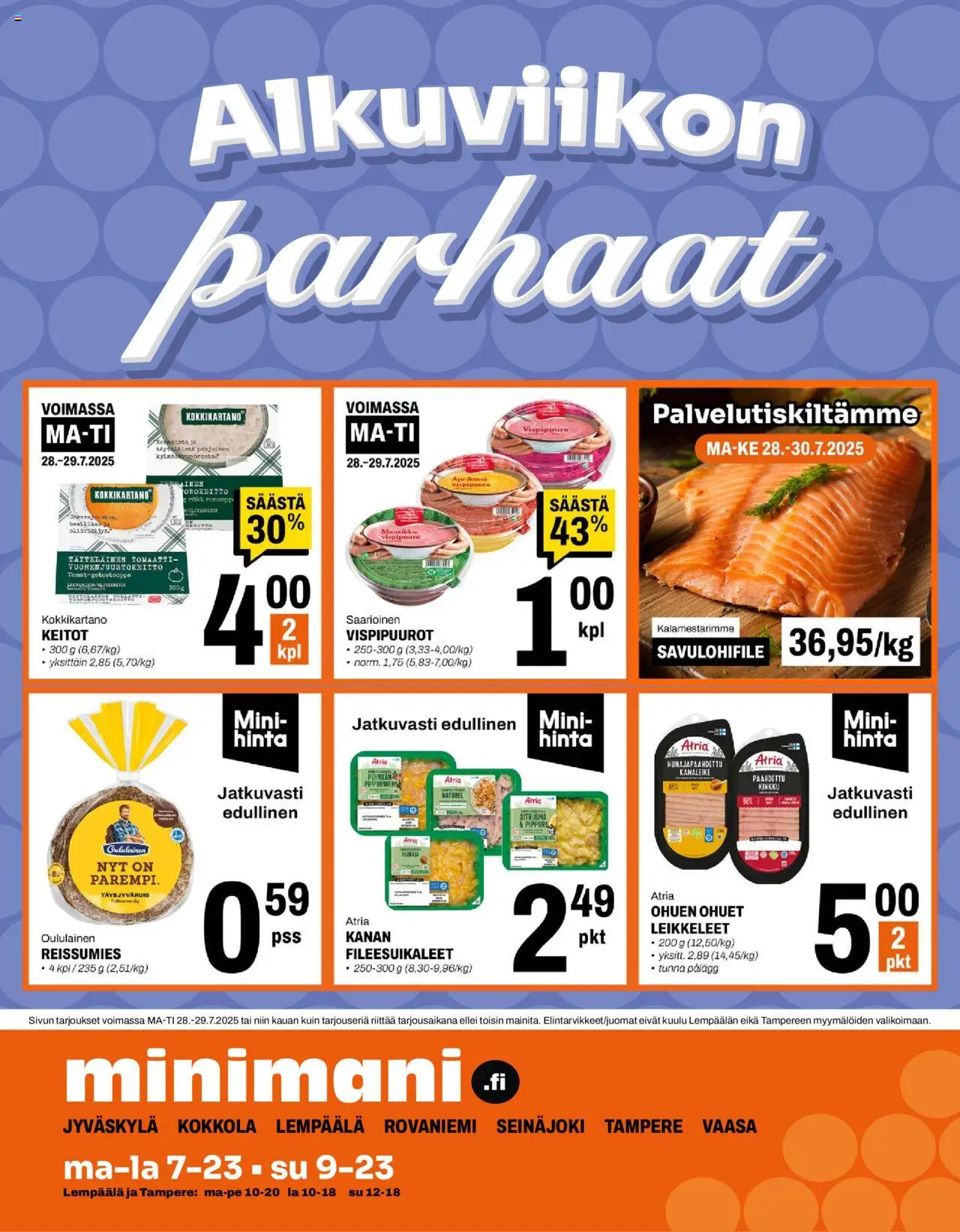 Minimani-kaupan Tarjoukset voimassa 28/07/2025 - Sivulla 1