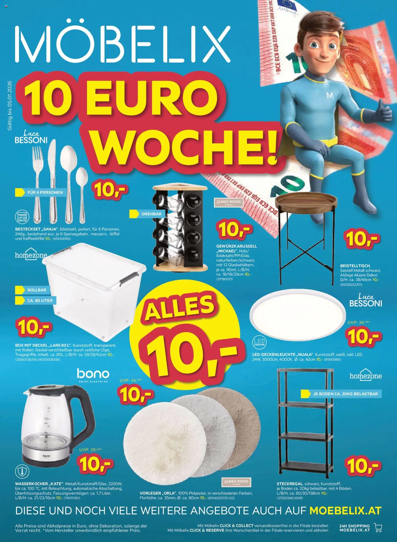 Vorschau der Angebote: Möbelix 10 Euro Woche gültig ab 22.12.2025