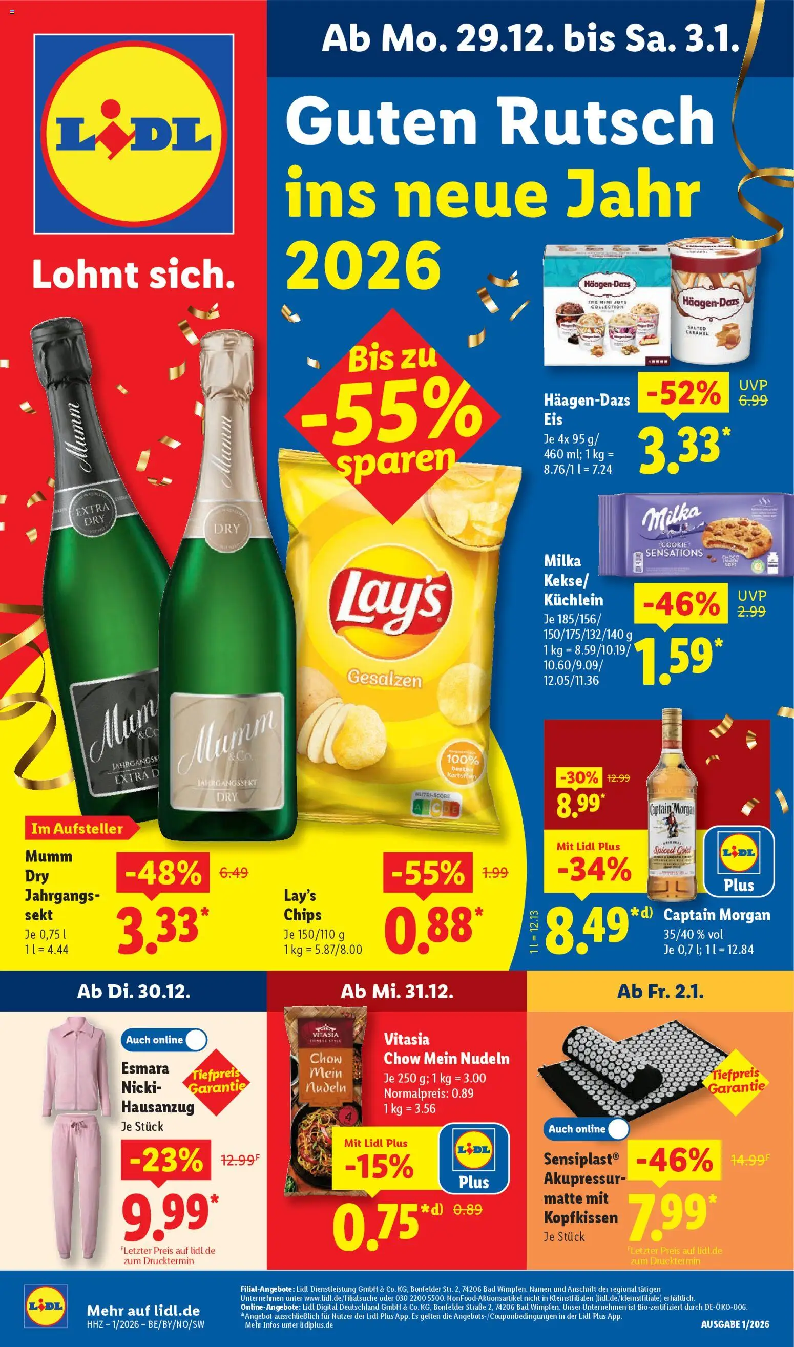 Vorschau von dem Prospekt des Geschäftes Lidl, gültig ab dem 29.12.2025