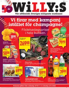 Förhandsgranska reklamblad Aktuella reklamblad Willys från butik Willys gäller från 27/10/2025