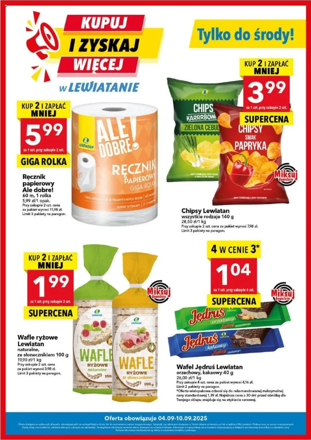Lewiatan gazetka od 04.09.2025 - Promocje "Kupuj i zyskaj więcej" - Numer strony 1
