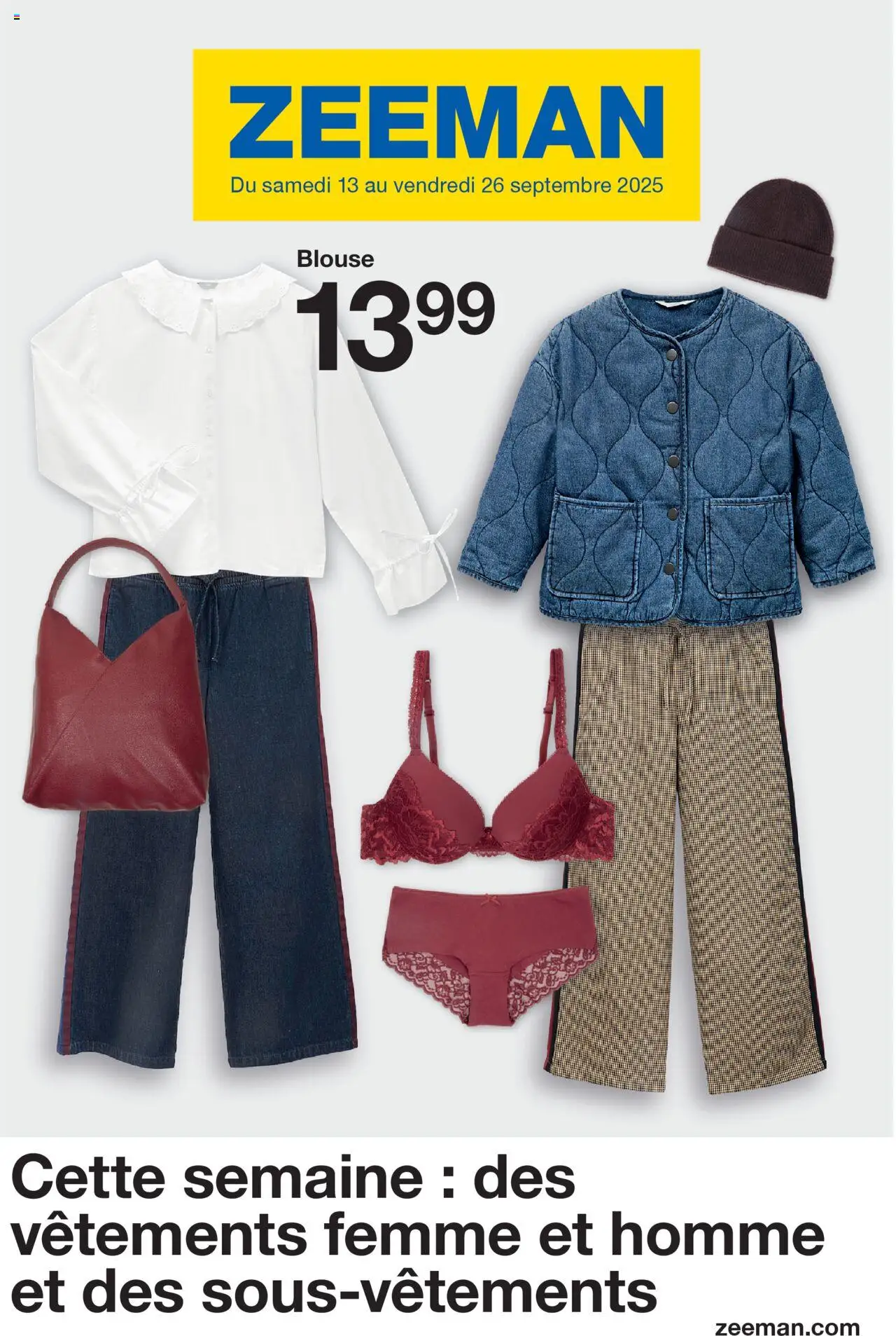 Catalogue Zeeman Automne de la boutique Zeeman valable du 13/09/2025 - Page numéro 1