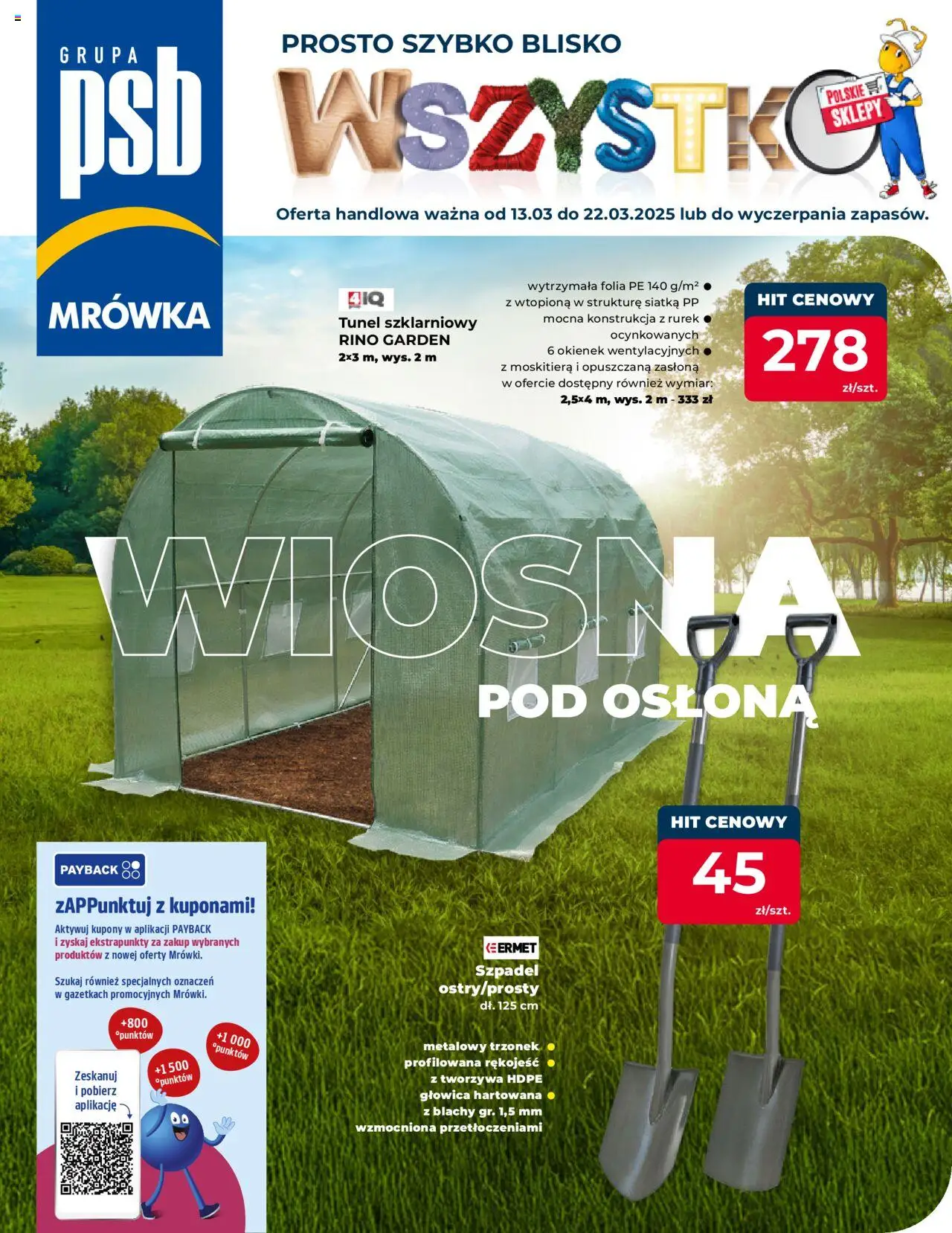 MRÓWKA Gazetka 13.03.2025 - 22.03.2025 - Gazetka promocyjna - Numer strony 1 - Siatka, Moskitiera