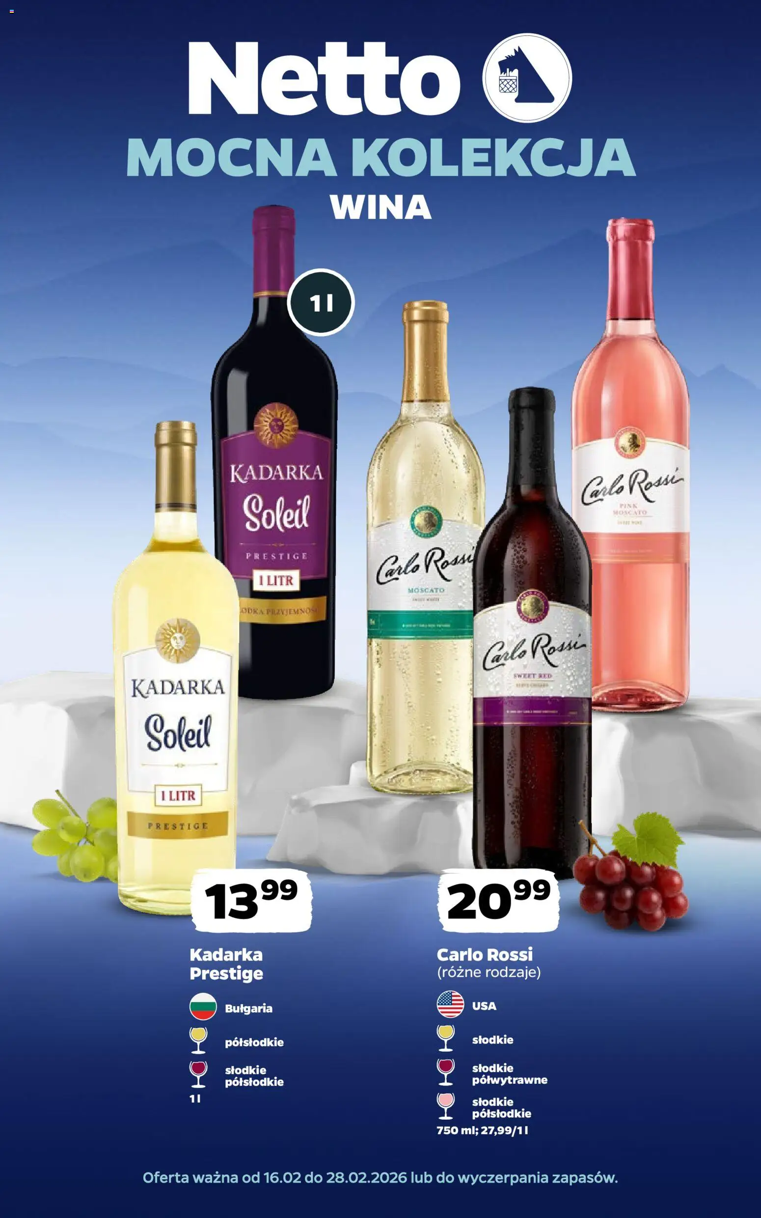 Pogląd gazetki "Wina" ze sklepu Netto ważnej od 16.02.2026