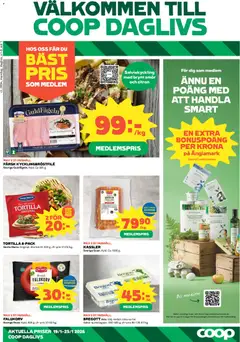 Förhandsgranska reklamblad Aktuella reklamblad Coop Daglivs från butik Coop Daglivs gäller från 19/01/2026