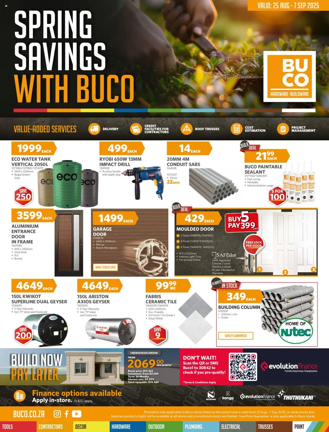 BUCO Spring Savings Coastal Fundamental from 25/08 - 07/09/2025 > Promotions