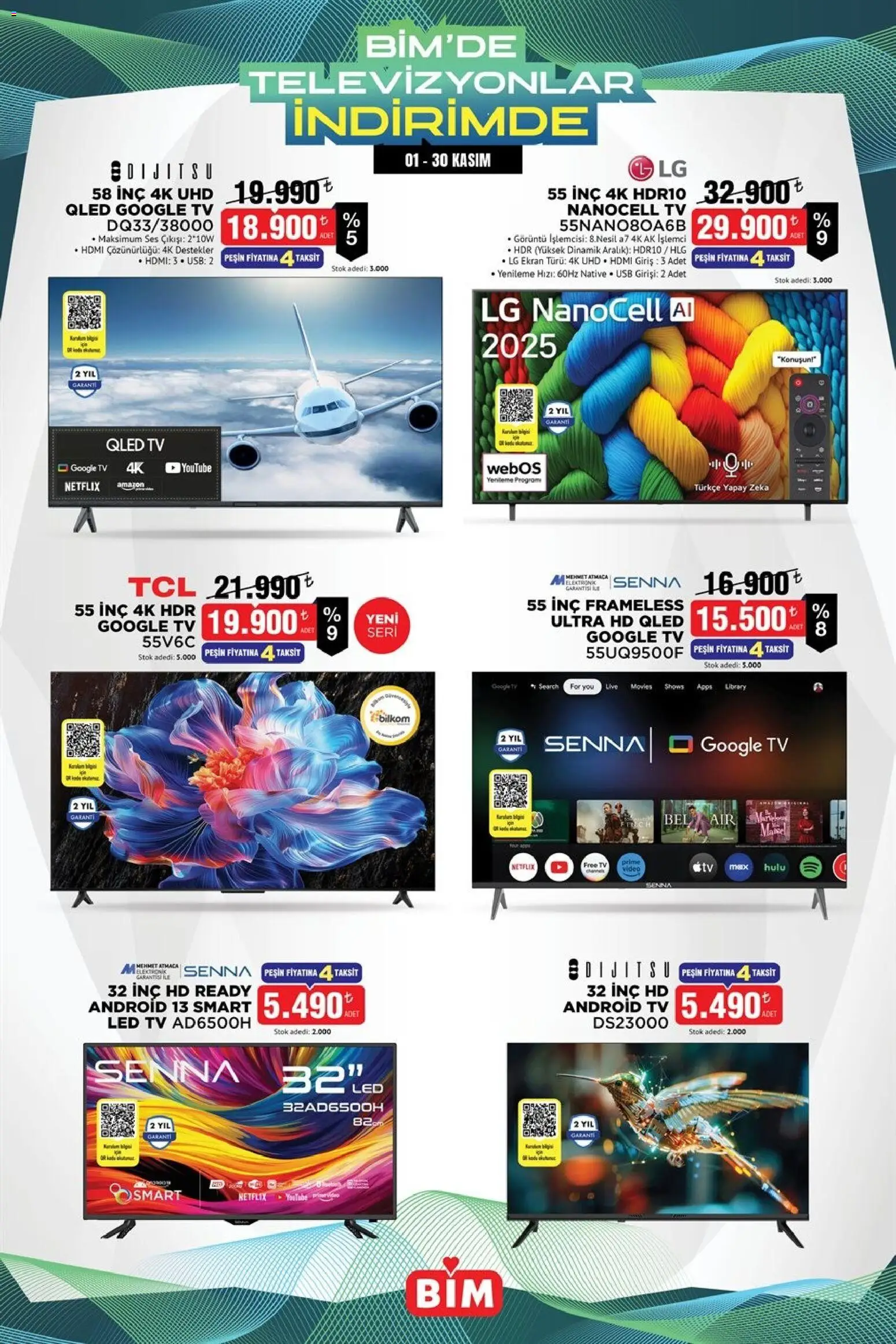 BİM Fırsat Ürünleri 01.11.2025 - Broşürünün önizlemesi - TV, Ses, USB