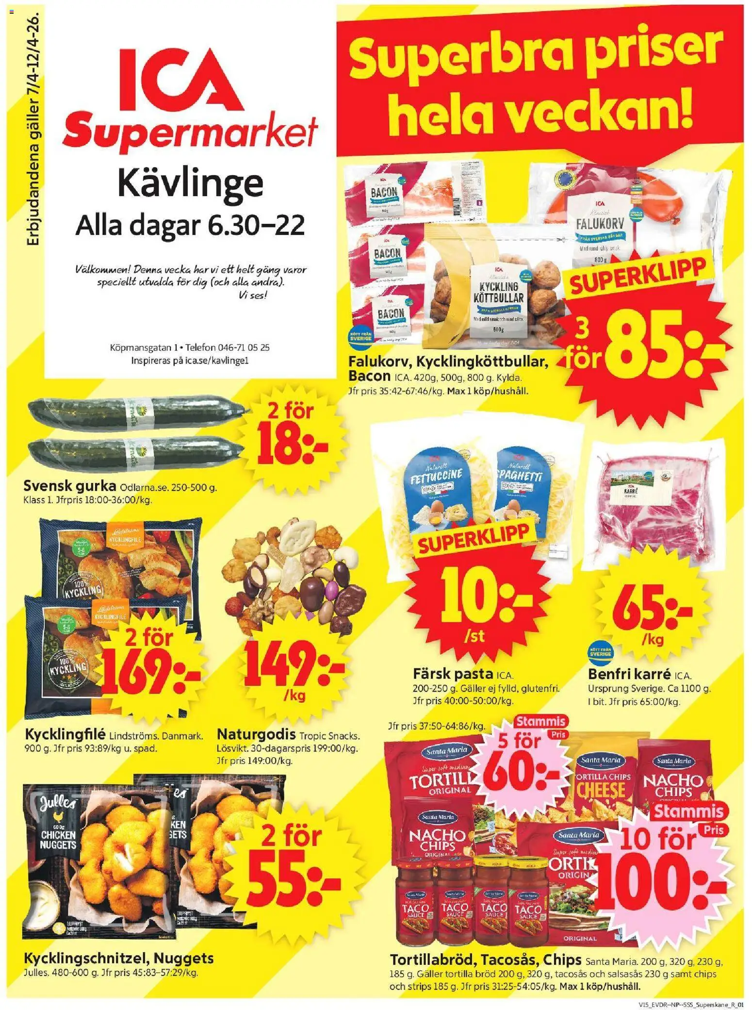 Förhandsgranska reklamblad Kävlinge från butik ICA Supermarket gäller från 06/04/2026