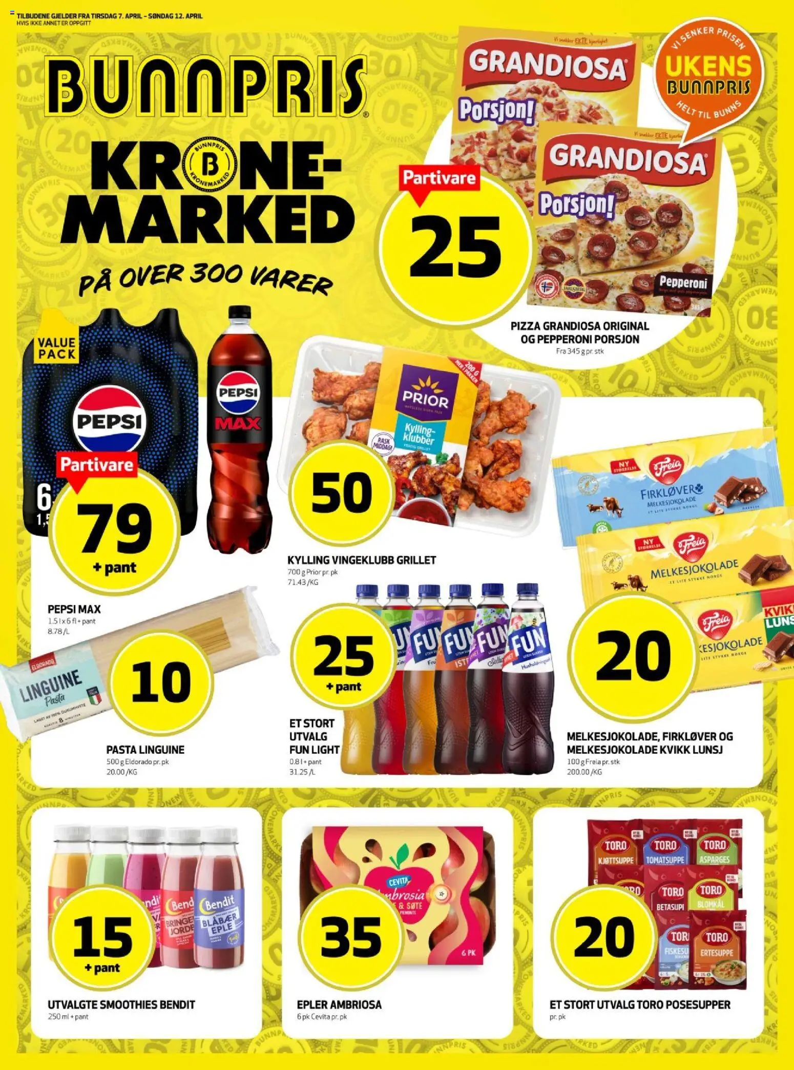 Forhåndsvis Bunnpris Oslo kundeavis fra butikk Bunnpris gyldig fra 07/04/2026