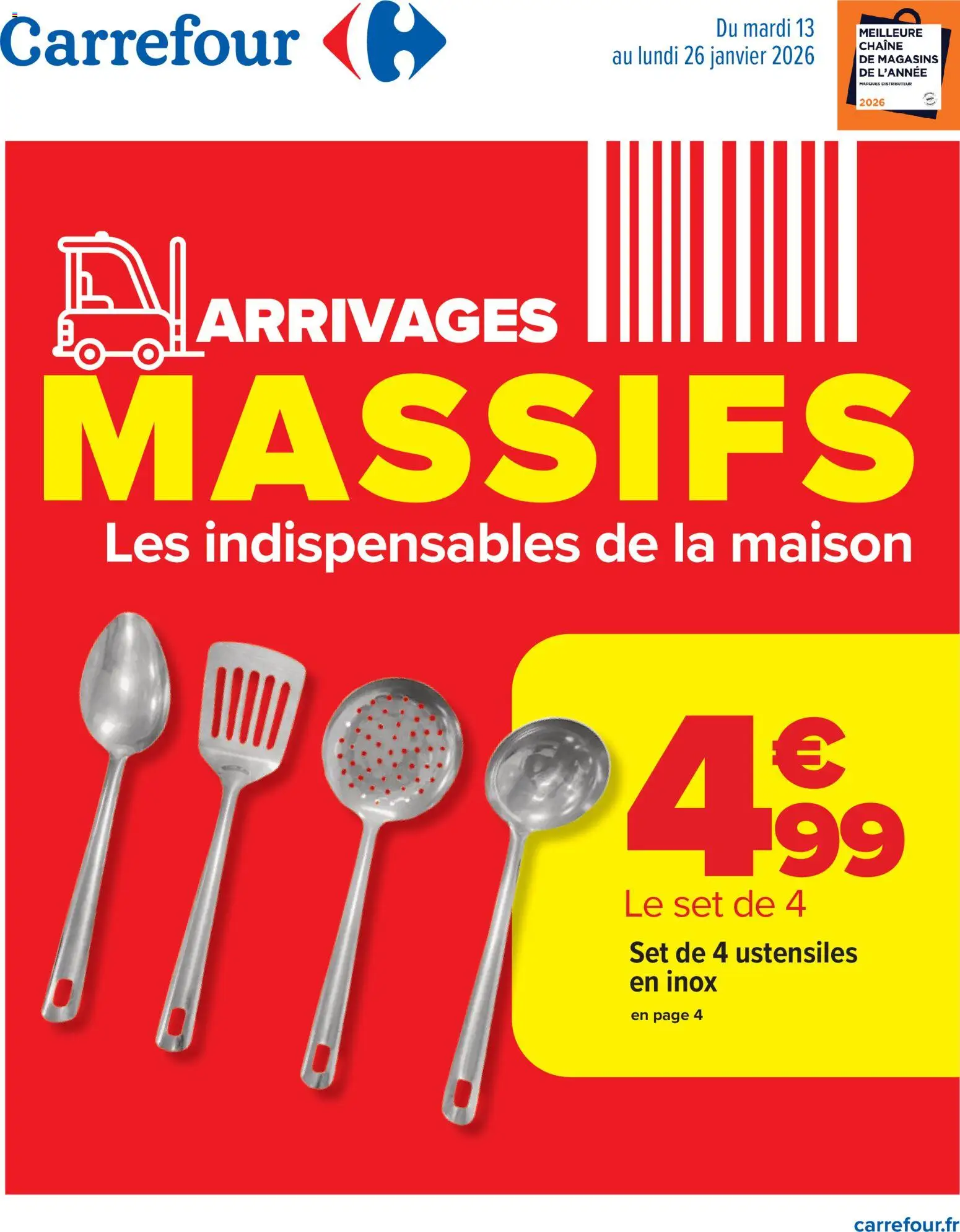 Prévisualisation de Arrivages massifs du magasin Carrefour formulaire valide 13/01/2026 - Distributeur