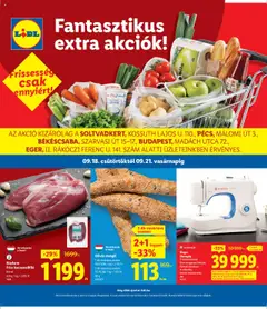 Lidl - Soltvadkert, Pécs, Békéscsaba, Budapest, Eger megtekintése, amely érvényes 2025.09.18.-től