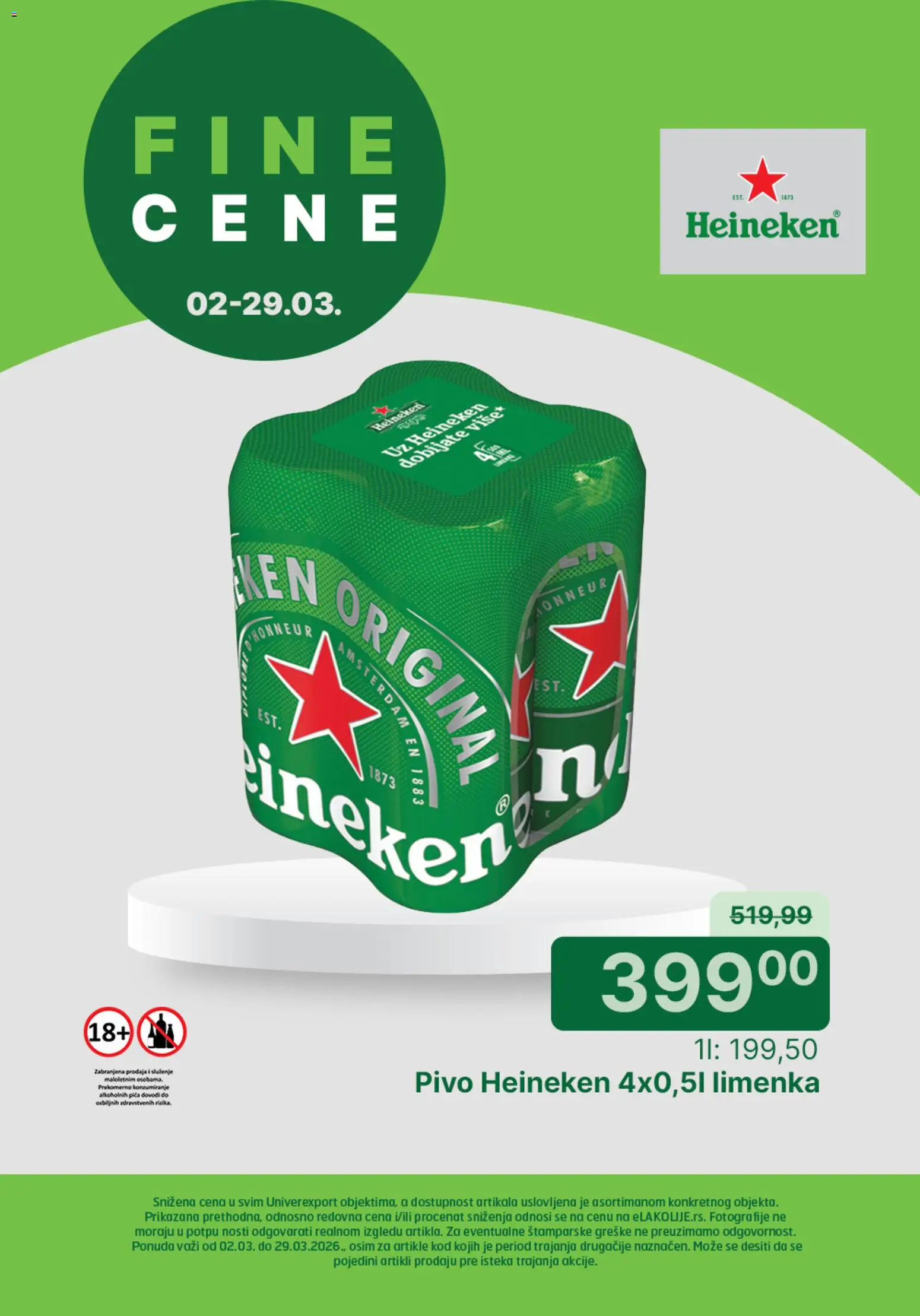 Pregled Univerexport kataloga - važi od 02.03.2026 - Heineken, Pica, Pivo