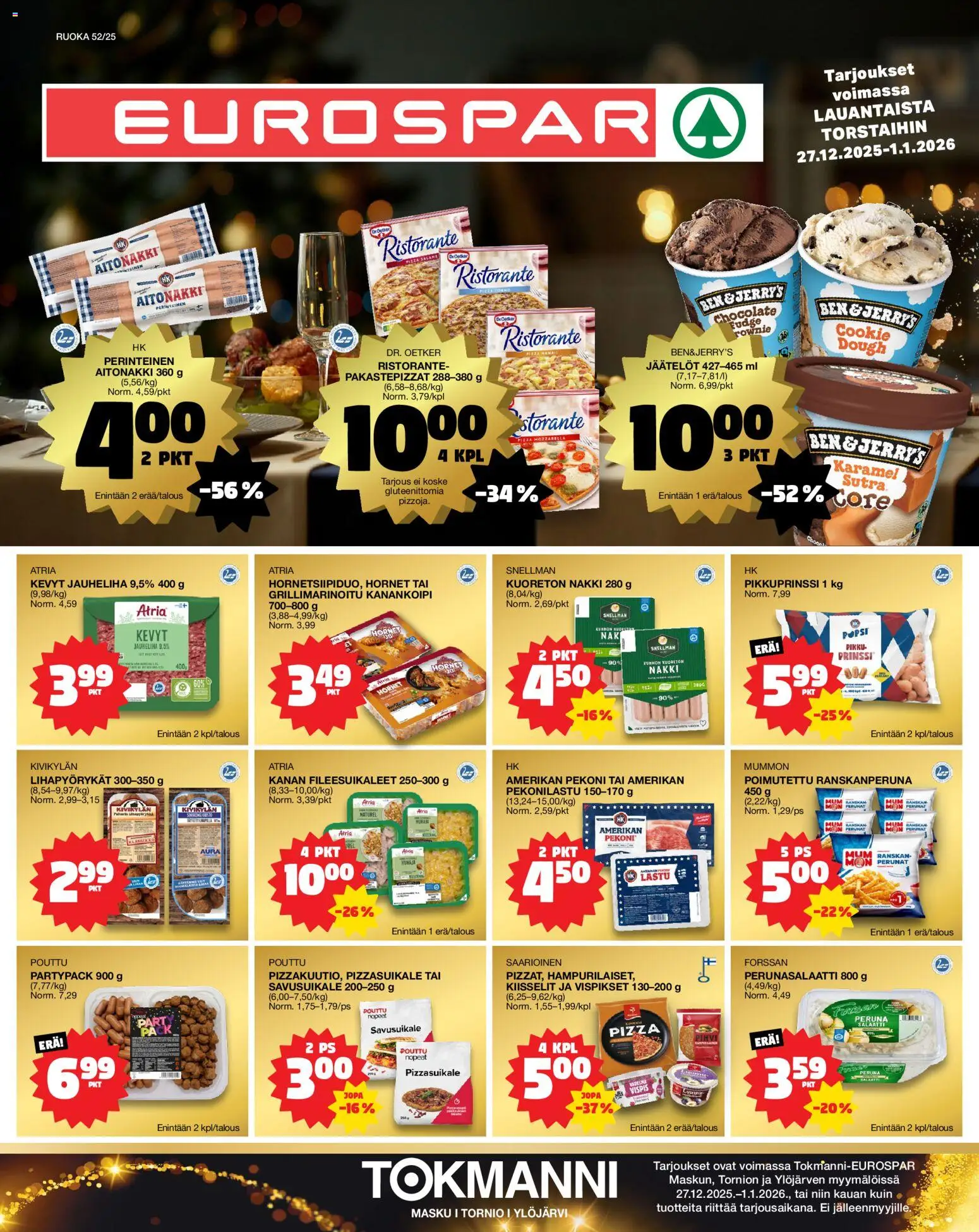 Kaupan Tokmanni EUROSPAR esikatselu, voimassa 27/12/2025