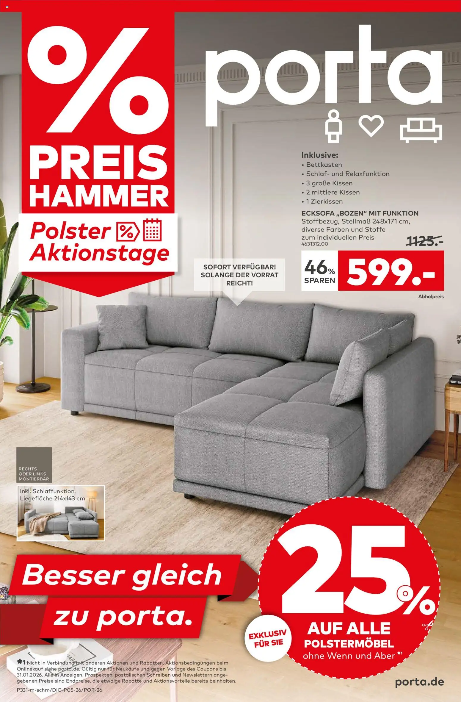 Vorschau von dem Prospekt des Geschäftes Porta!, gültig ab dem 25.01.2026