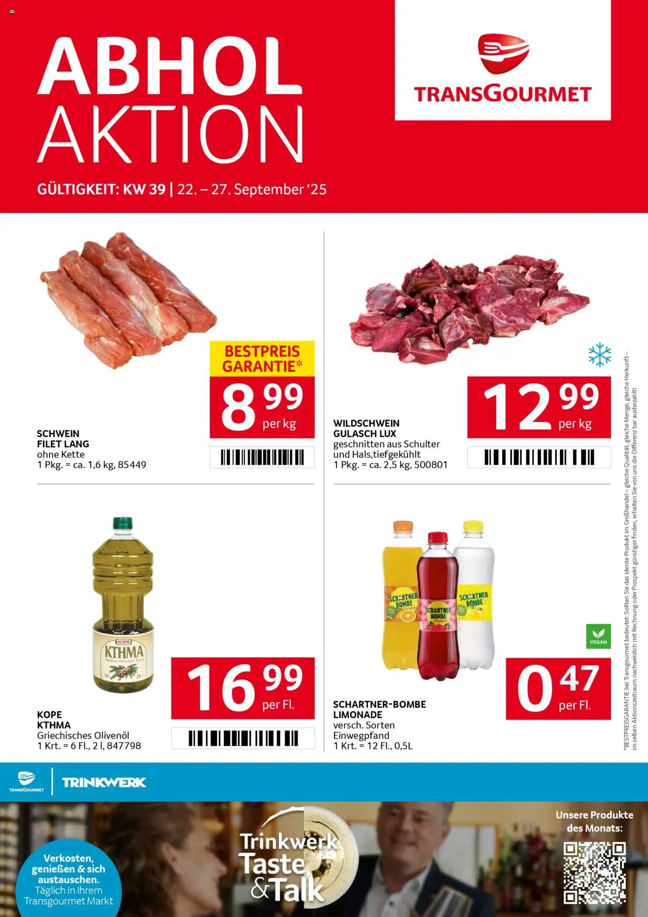  Transgourmet Flugblatt ab (22.09.2025 - 27.09.2025) - Seite 1