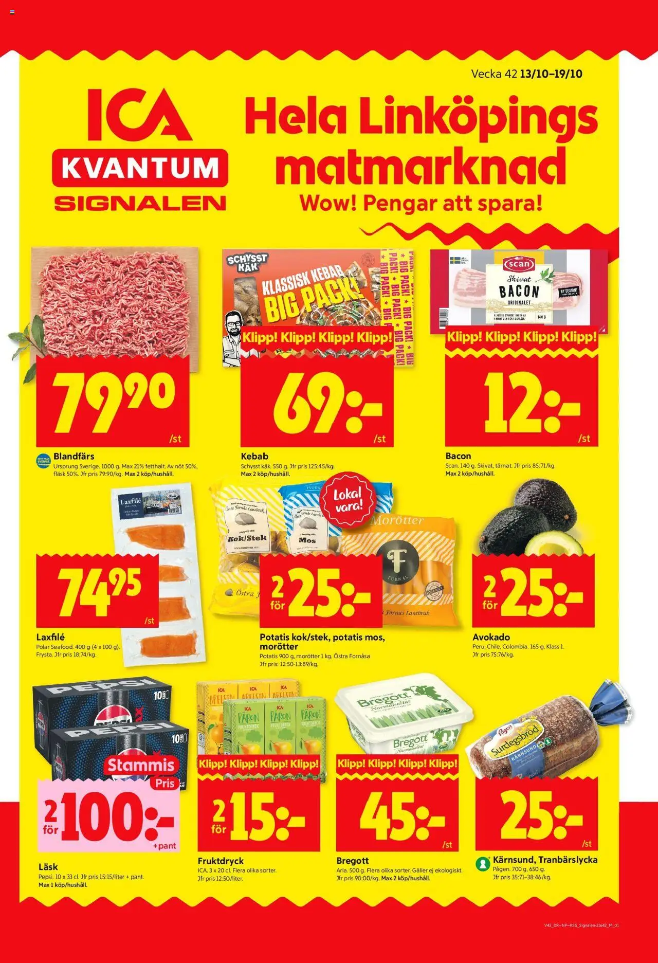 Linköping är giltig 13/10 2025 > Veckans Erbjudanden gäller från 13/10/2025 till 19/10/2025 sidnummer 1